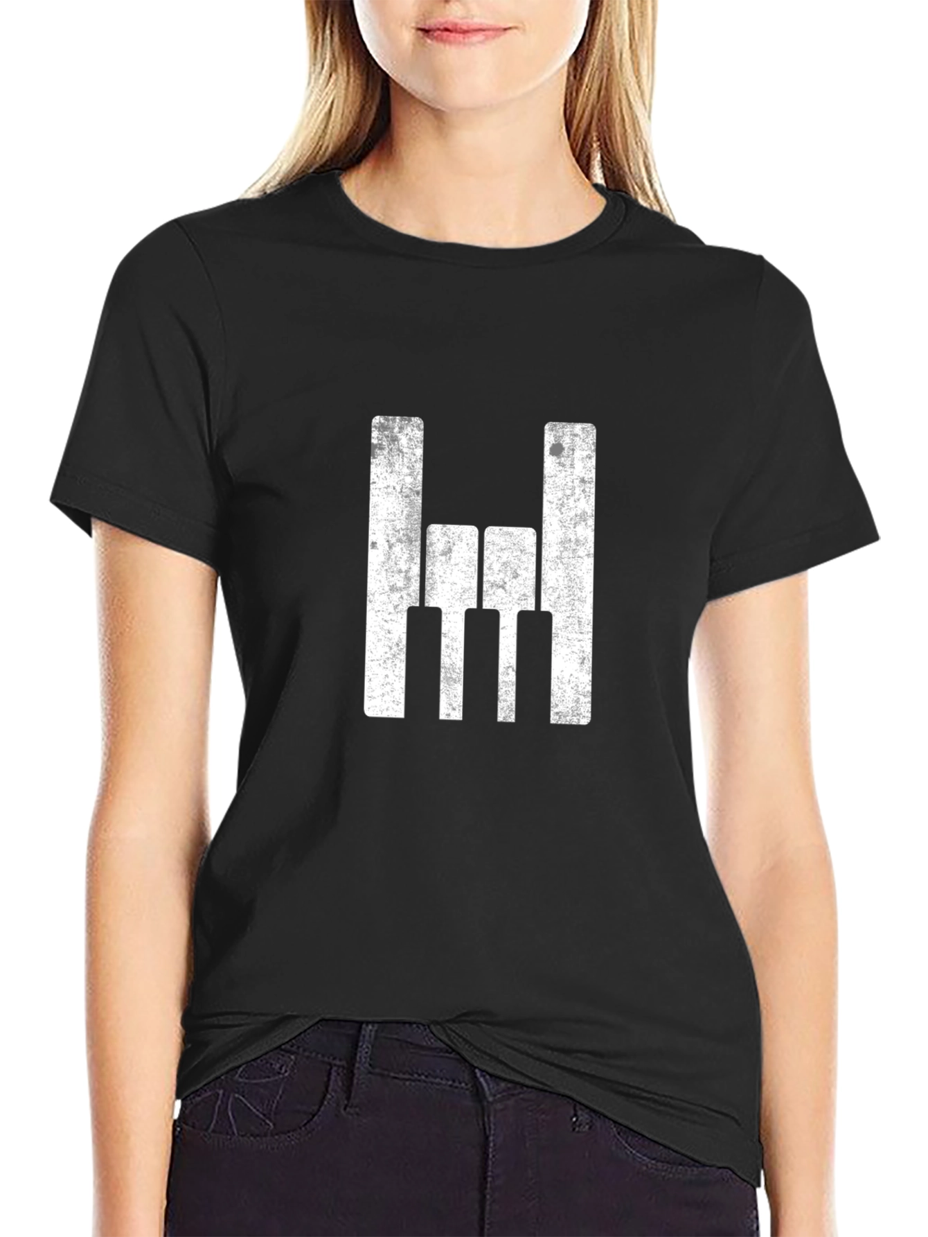 Piano Rock T-Shirt - Distressed Graphic Tee