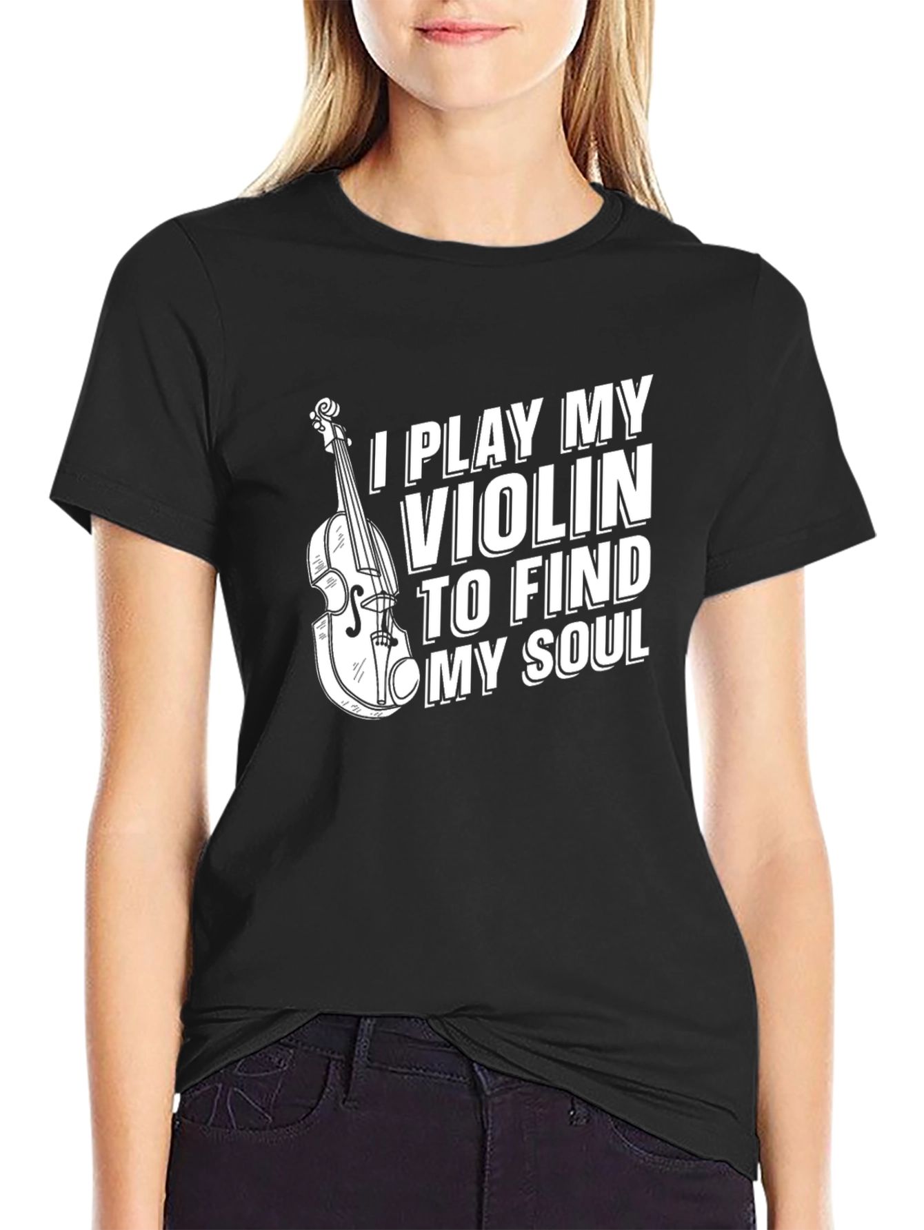 Violin Soul Musician Black T-Shirt