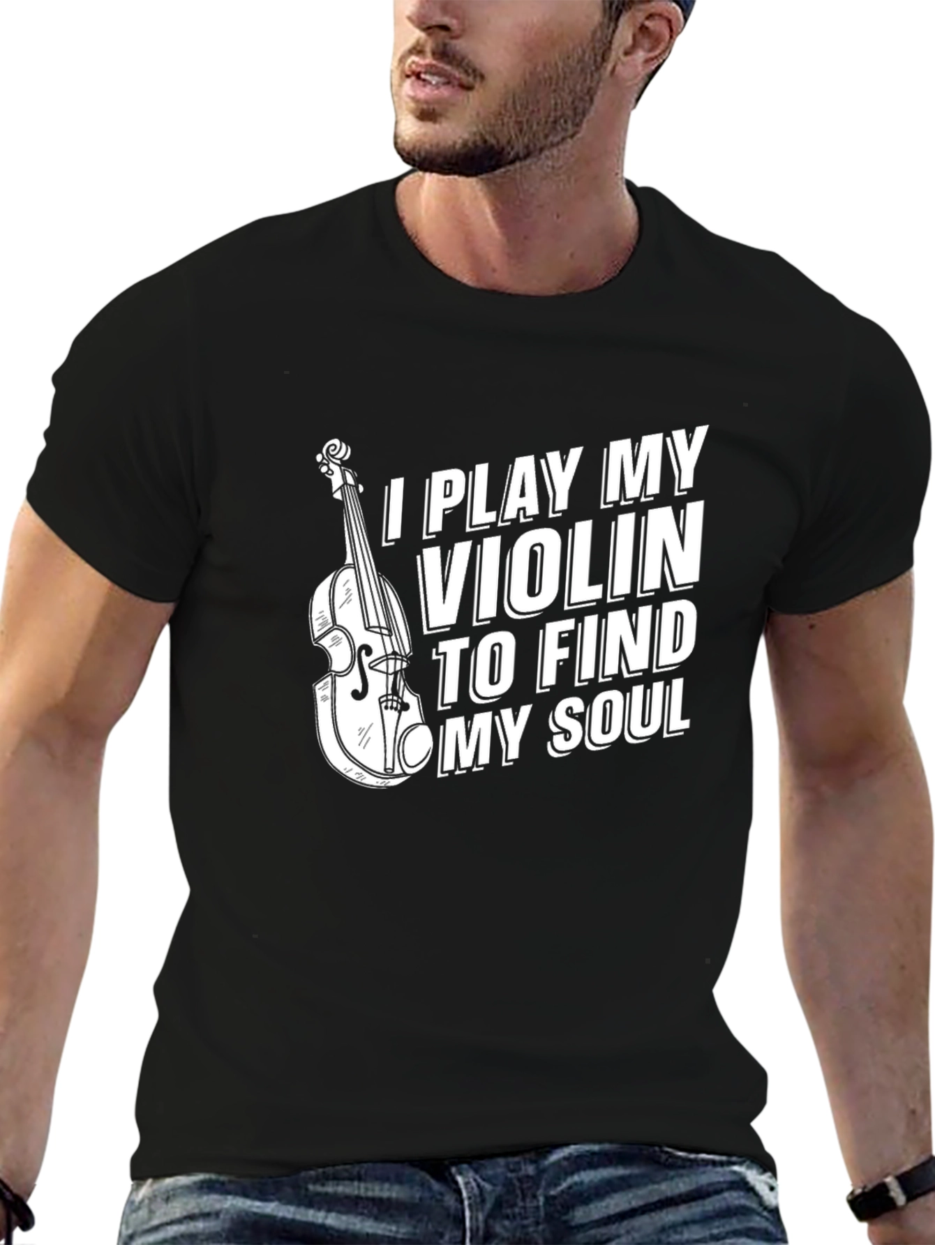 Violin Soul Musician Black T-Shirt