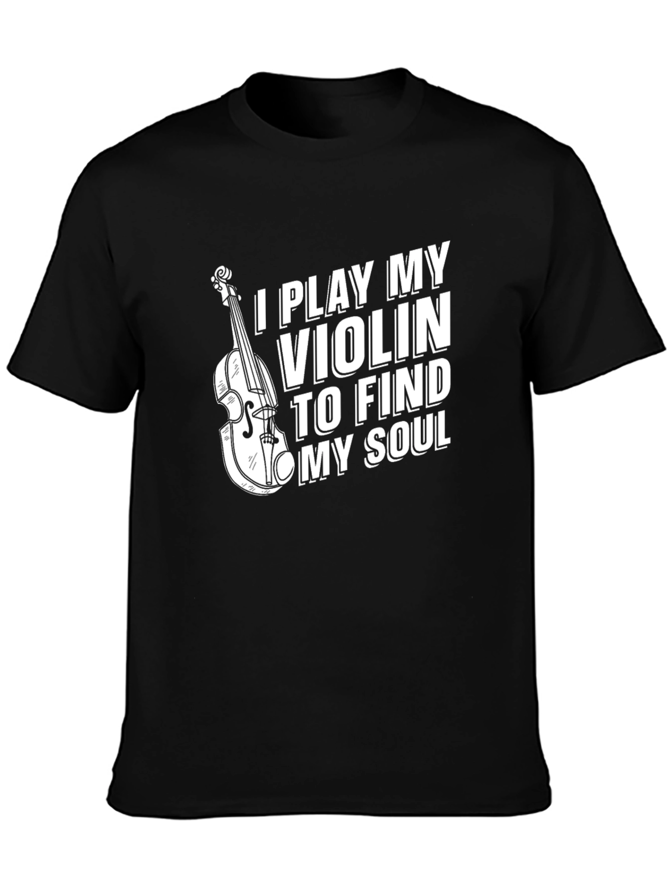 Violin Soul Musician Black T-Shirt