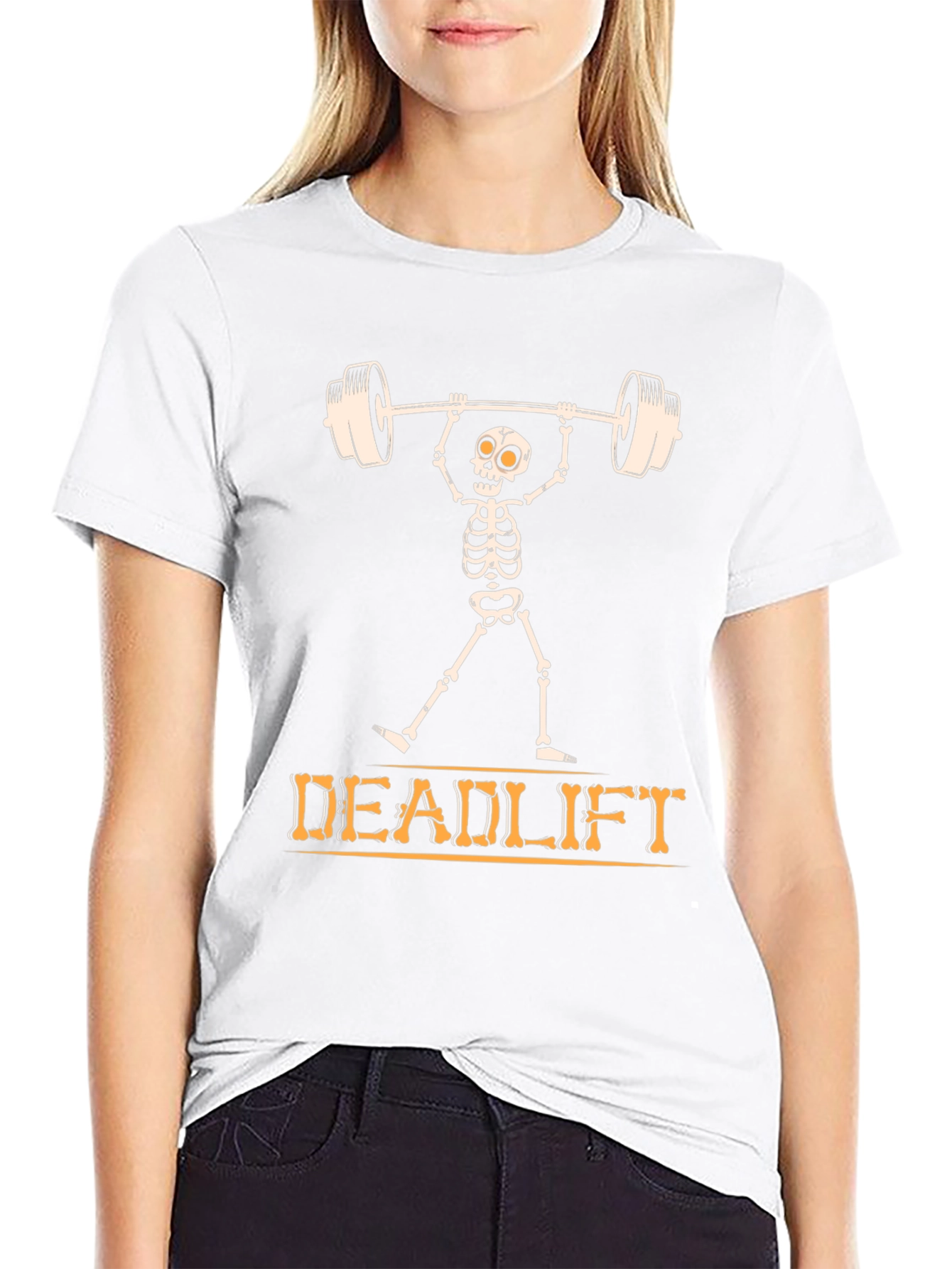 Deadlift Skeleton T-Shirt - Weightlifting Gym Tee