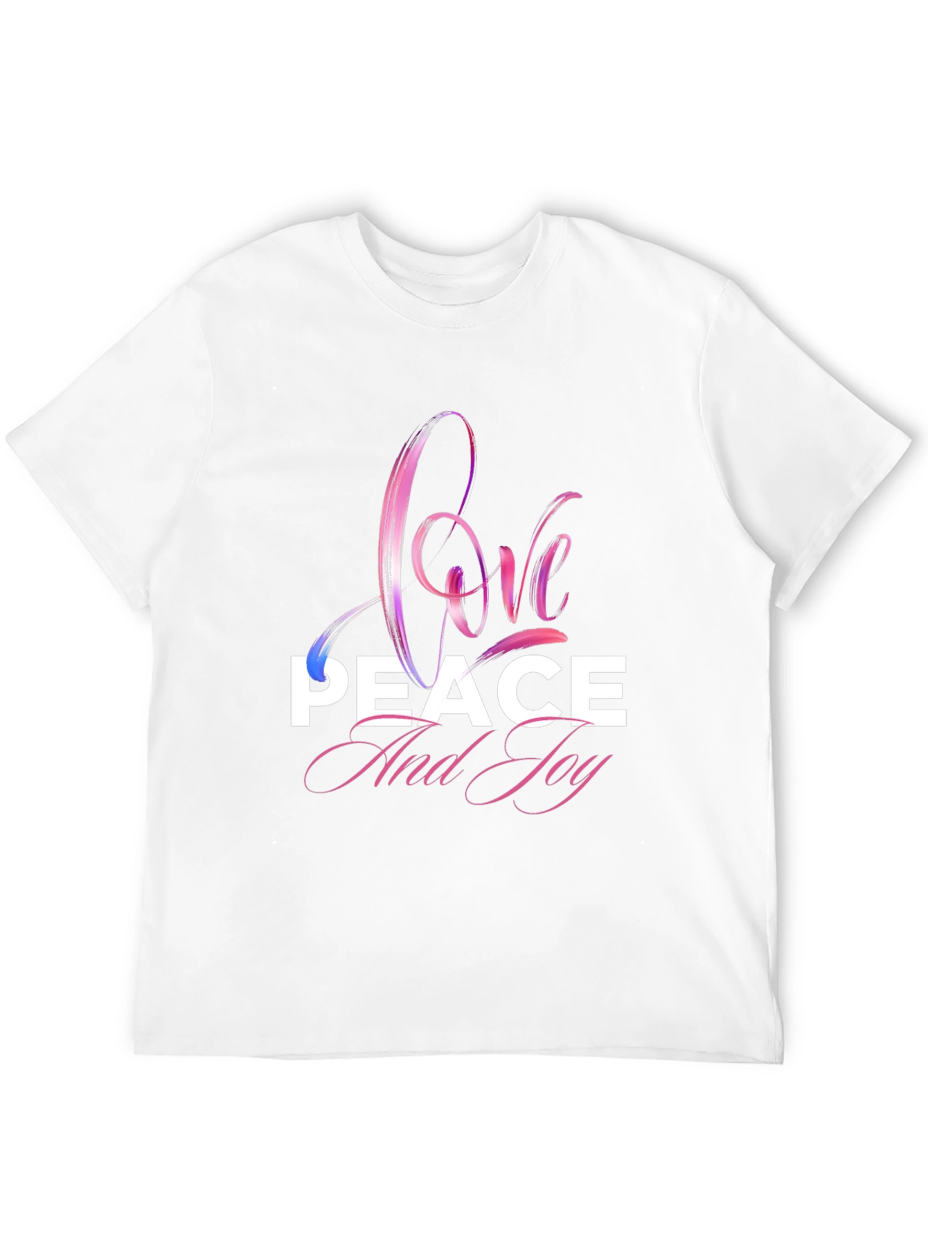 Love Peace Joy Graphic Black T-Shirt
