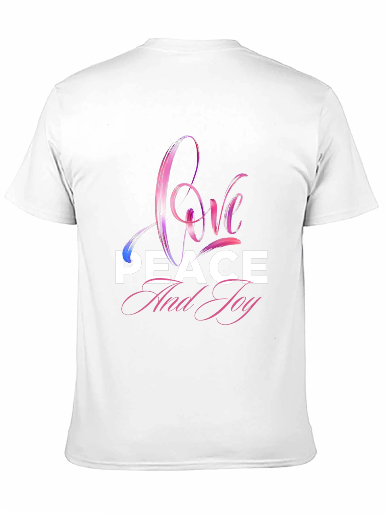 Love Peace Joy Graphic Black T-Shirt