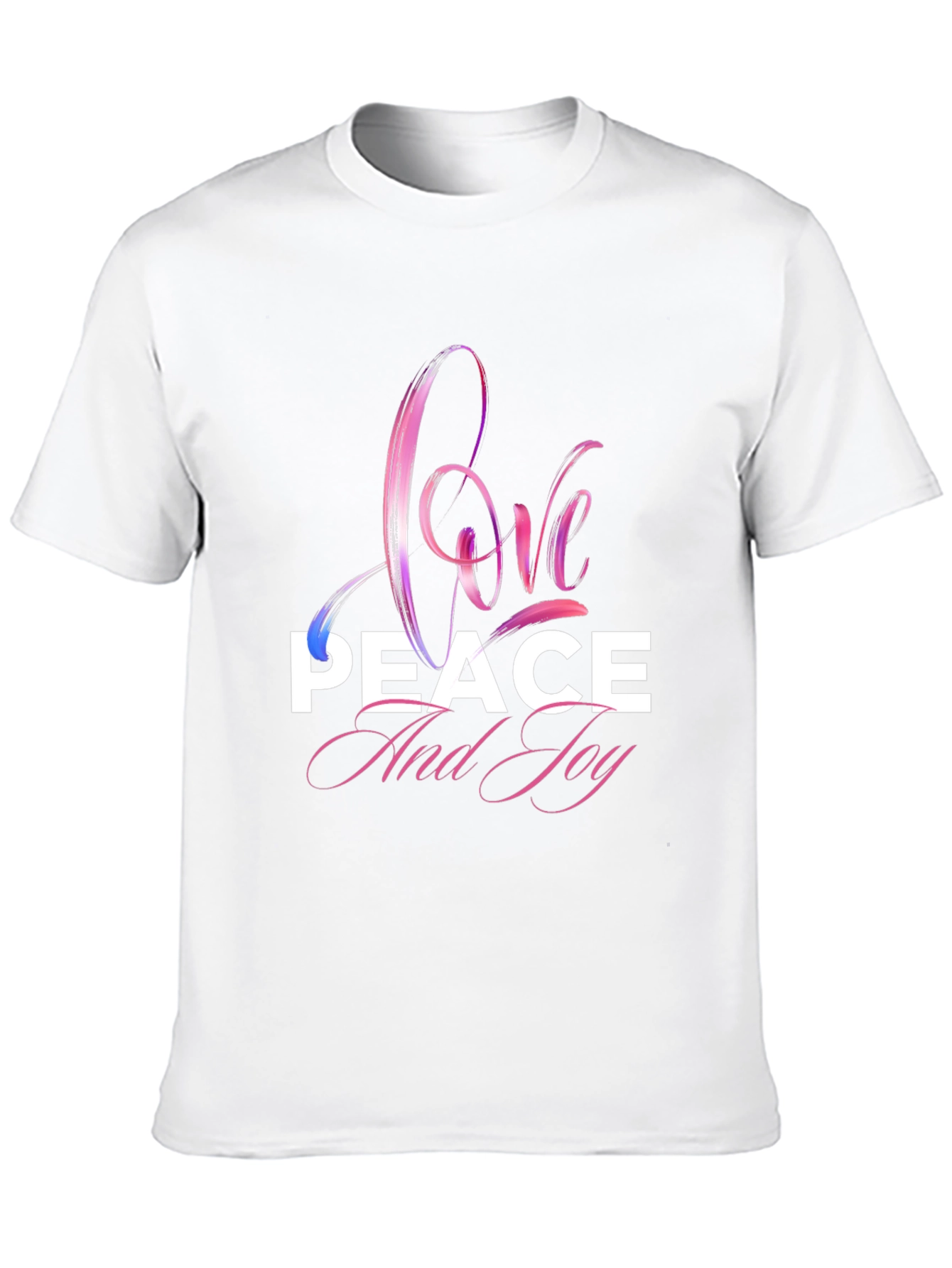 Love Peace Joy Graphic Black T-Shirt