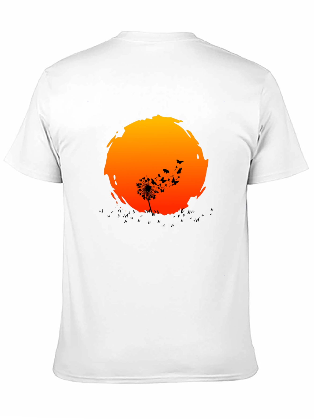 Dandelion Sunset Graphic Tee - Black Cotton Blend