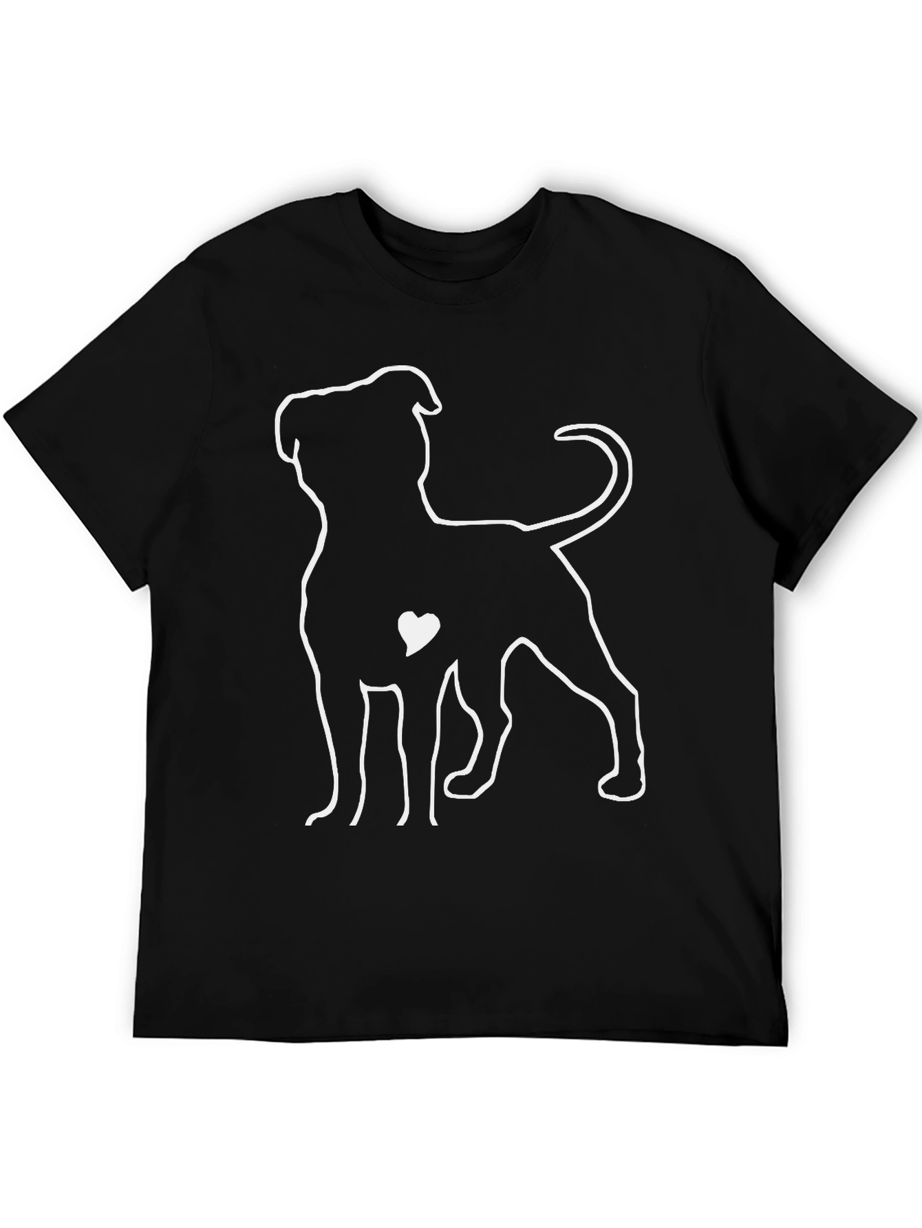 Dog Lover T-Shirt - Pitbull Heart Design