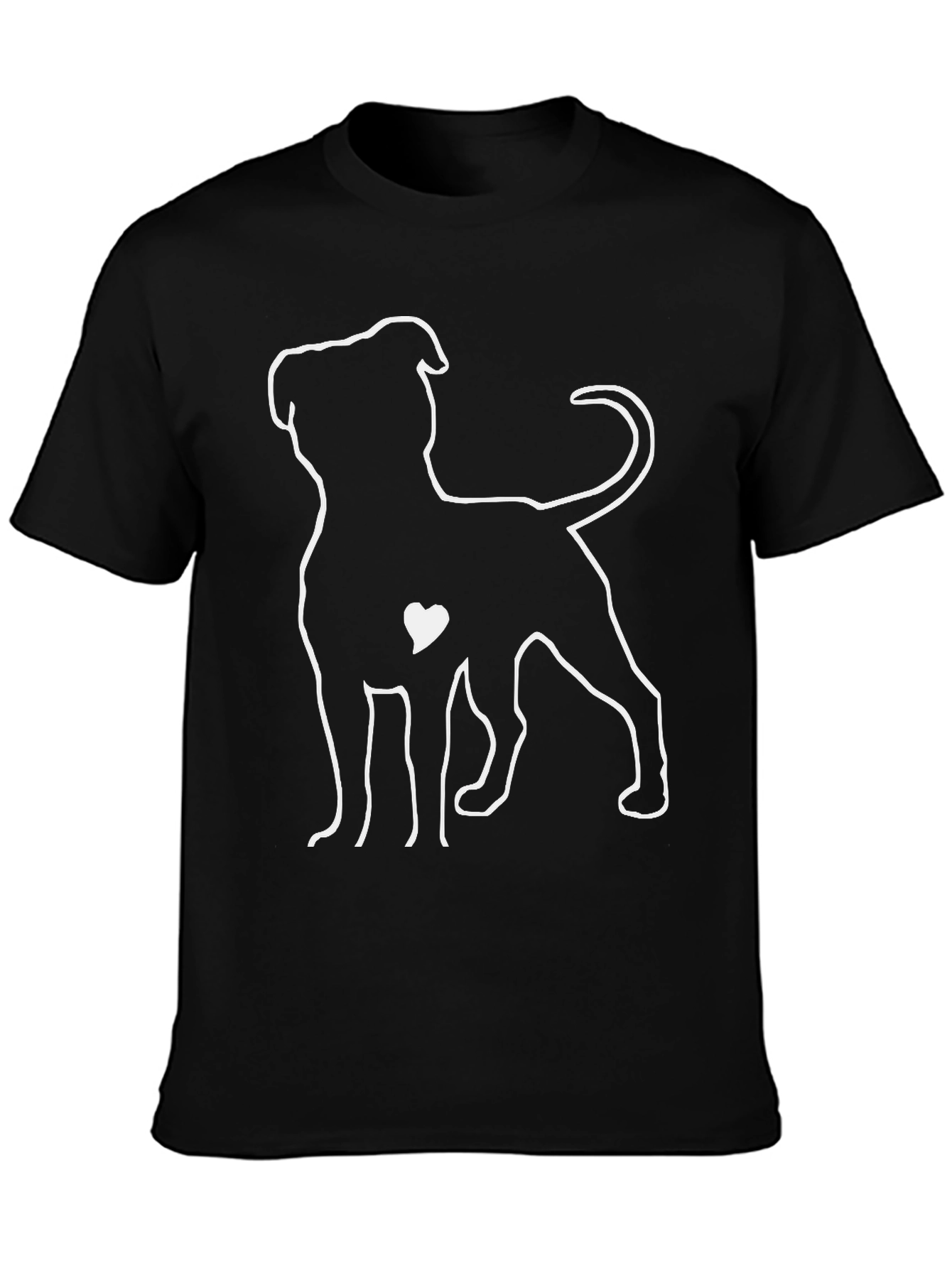 Dog Lover T-Shirt - Pitbull Heart Design