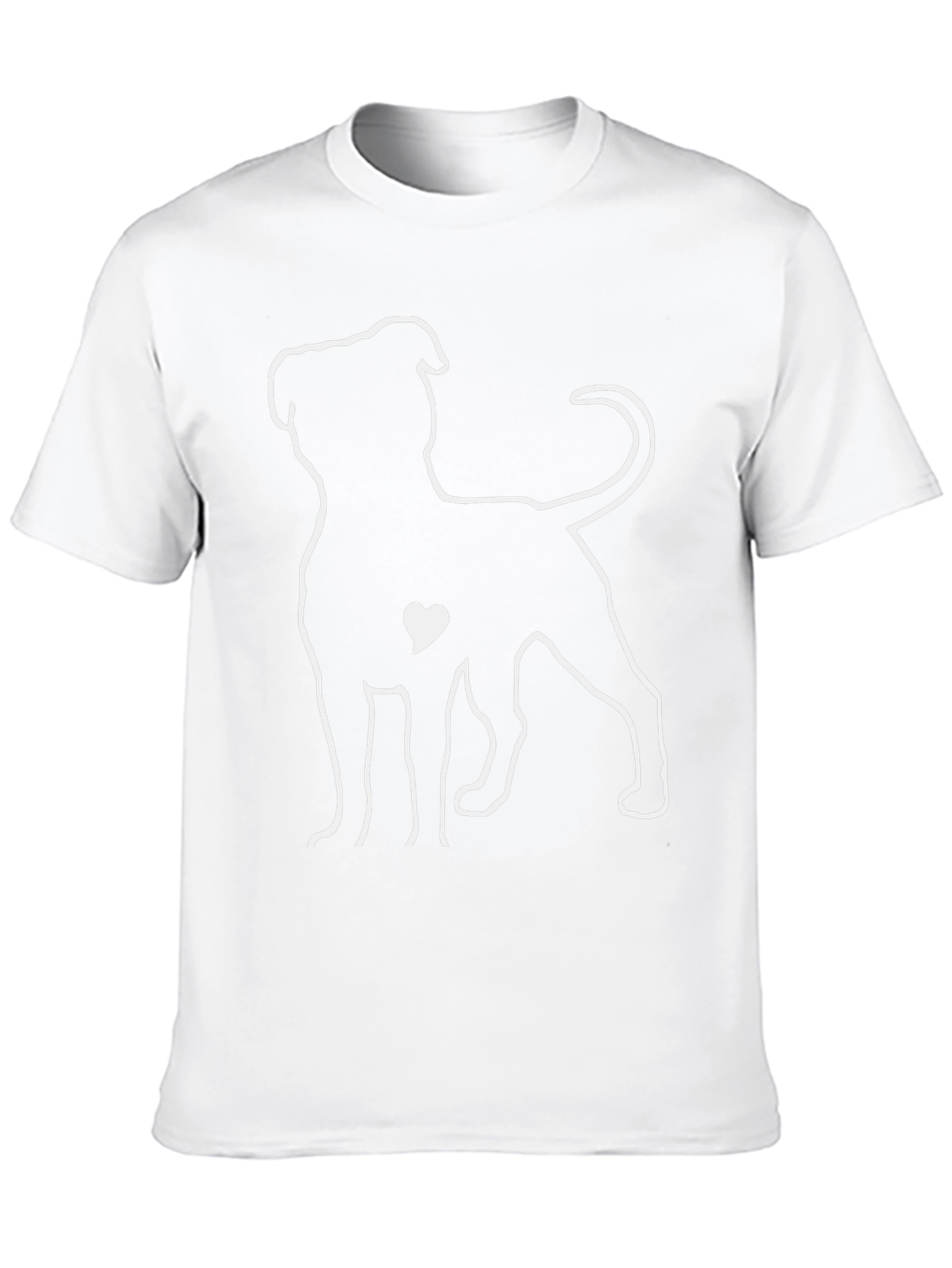 Dog Lover T-Shirt - Pitbull Heart Design