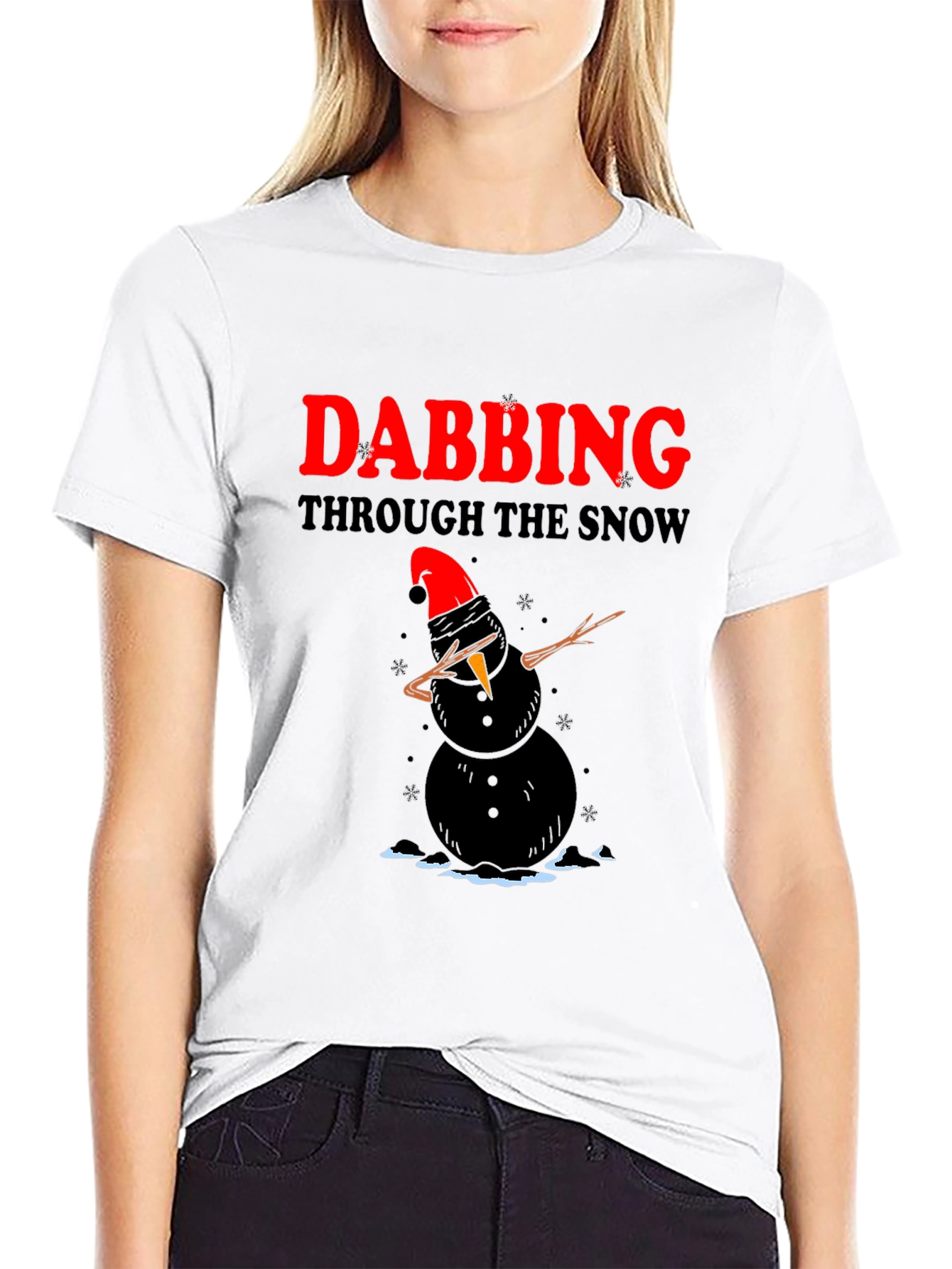 Dabbing Snowman Christmas T-Shirt