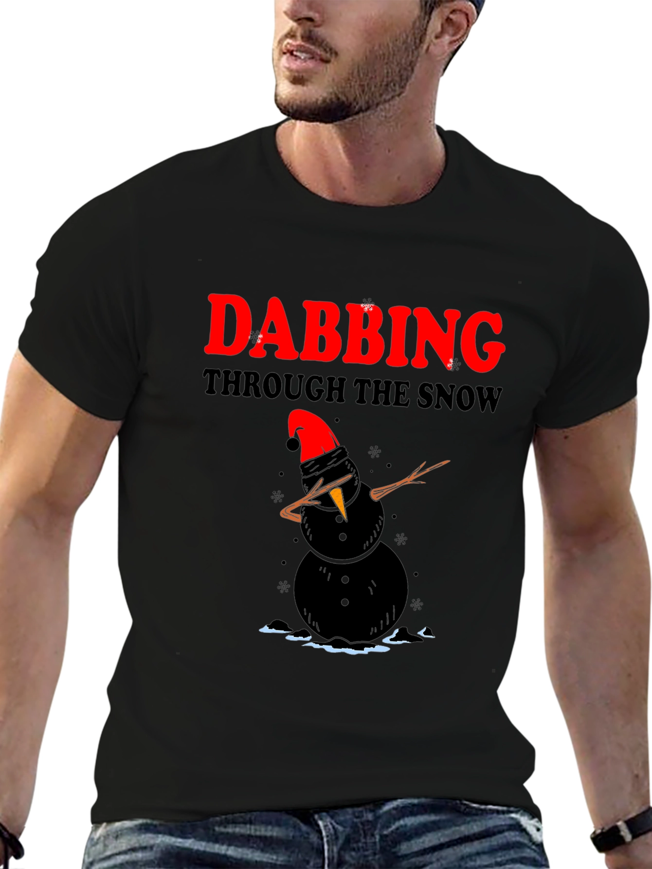 Dabbing Snowman Christmas T-Shirt