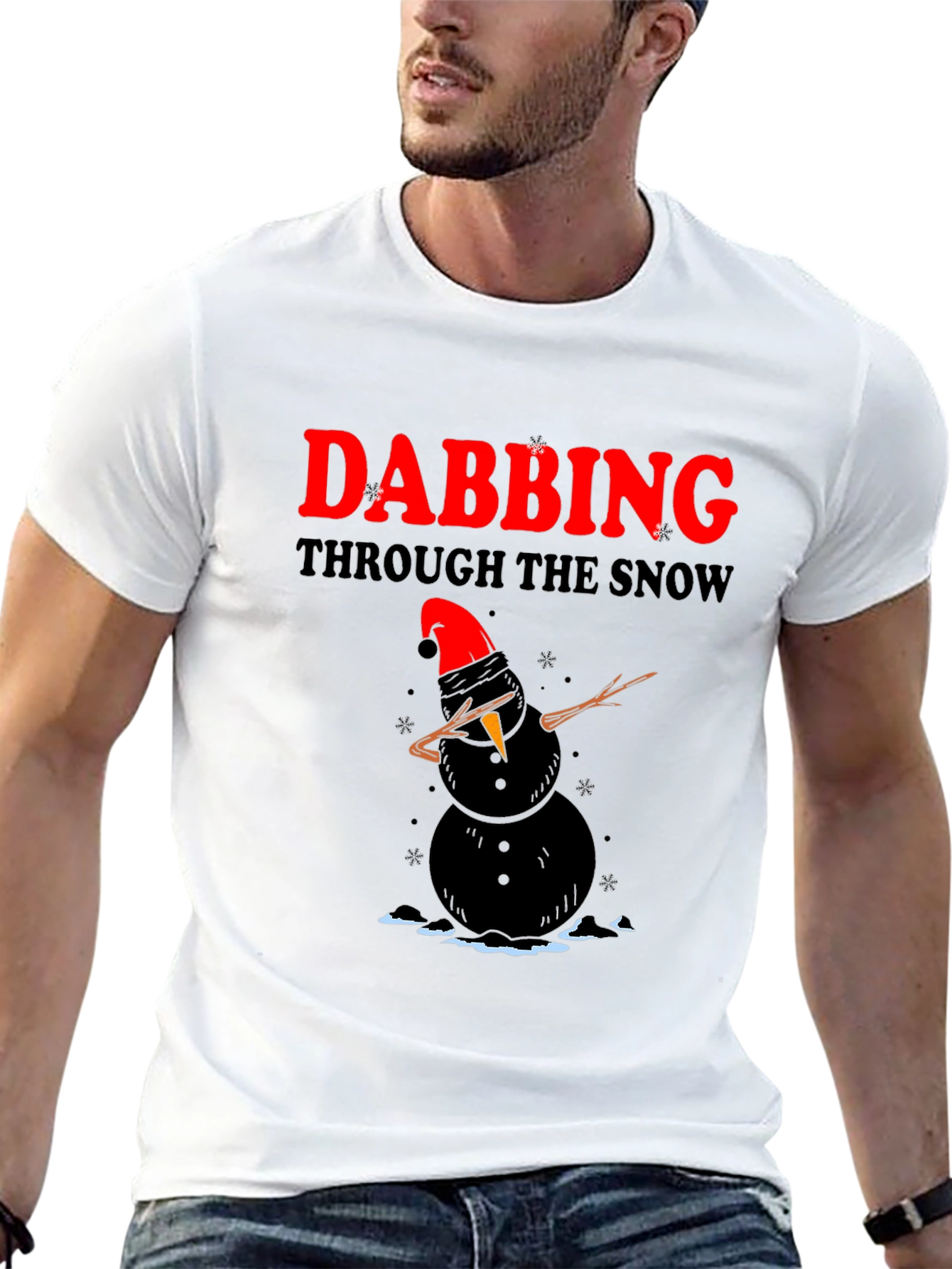 Dabbing Snowman Christmas T-Shirt