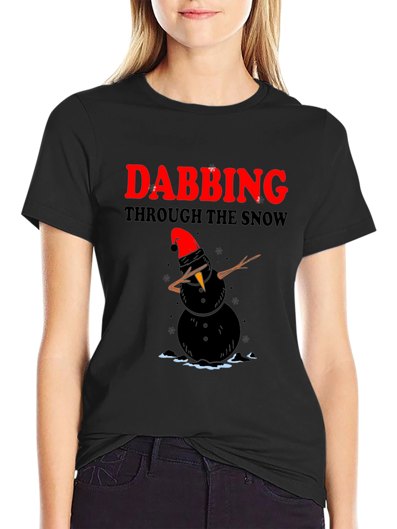 Dabbing Snowman Christmas T-Shirt