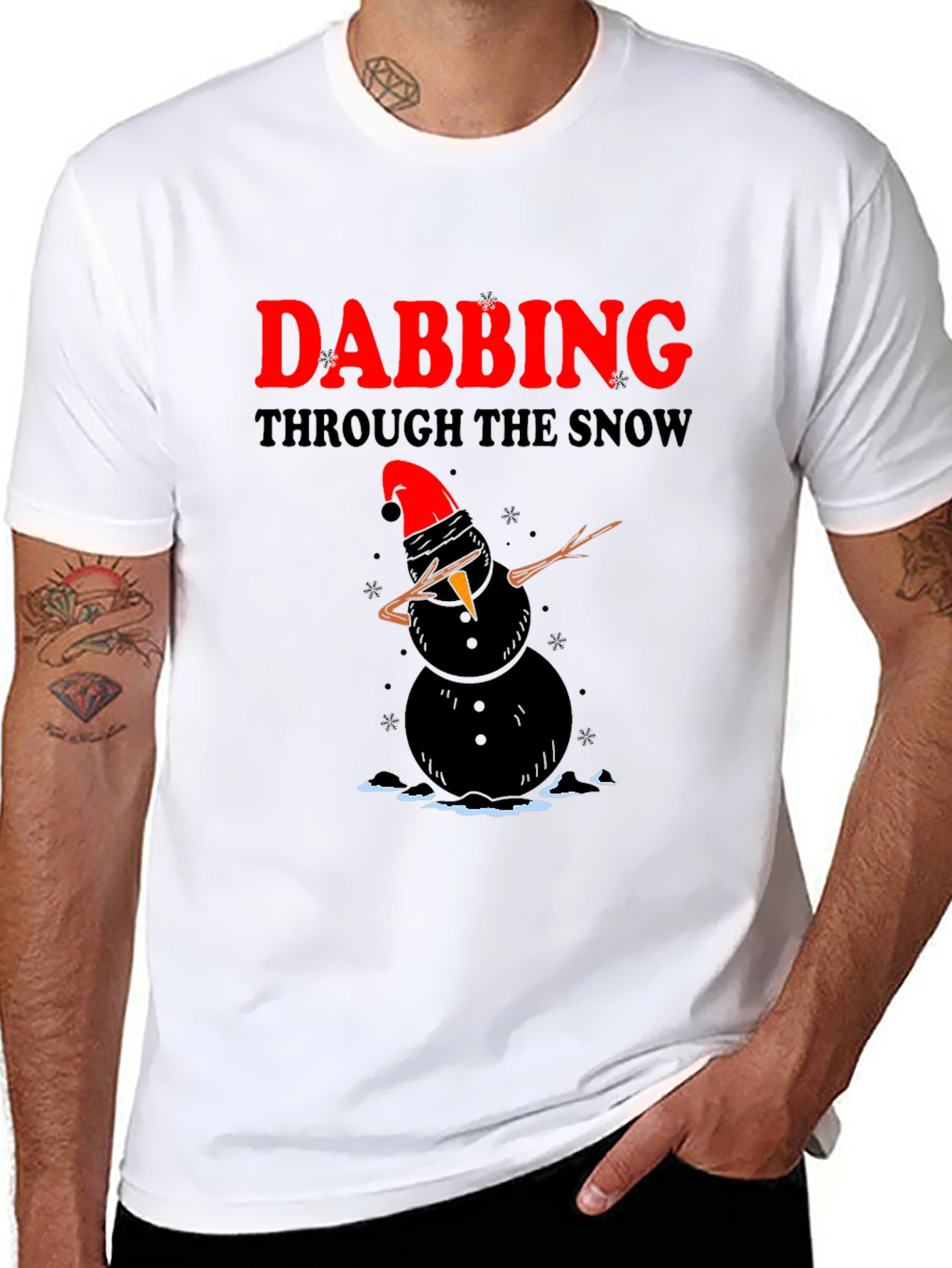 Dabbing Snowman Christmas T-Shirt