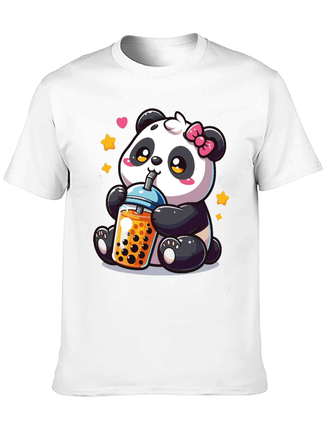 Cute Panda Boba Tea Graphic T-Shirt