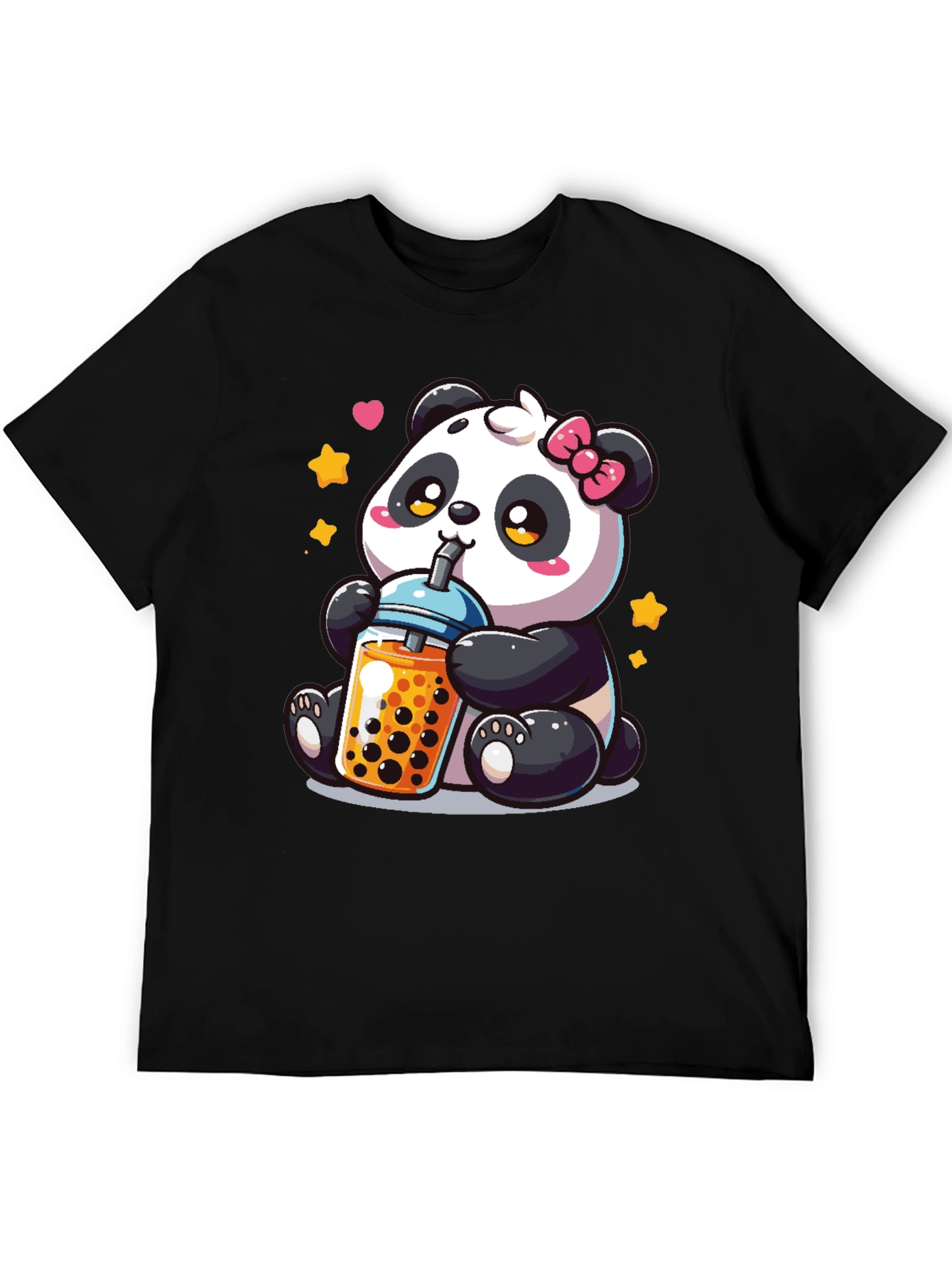Cute Panda Boba Tea Graphic T-Shirt