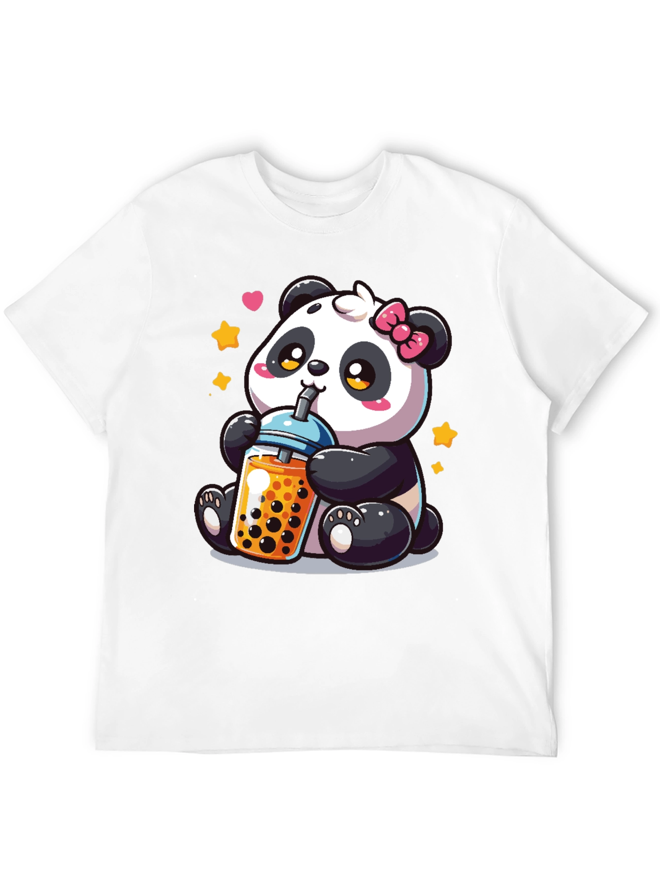 Cute Panda Boba Tea Graphic T-Shirt