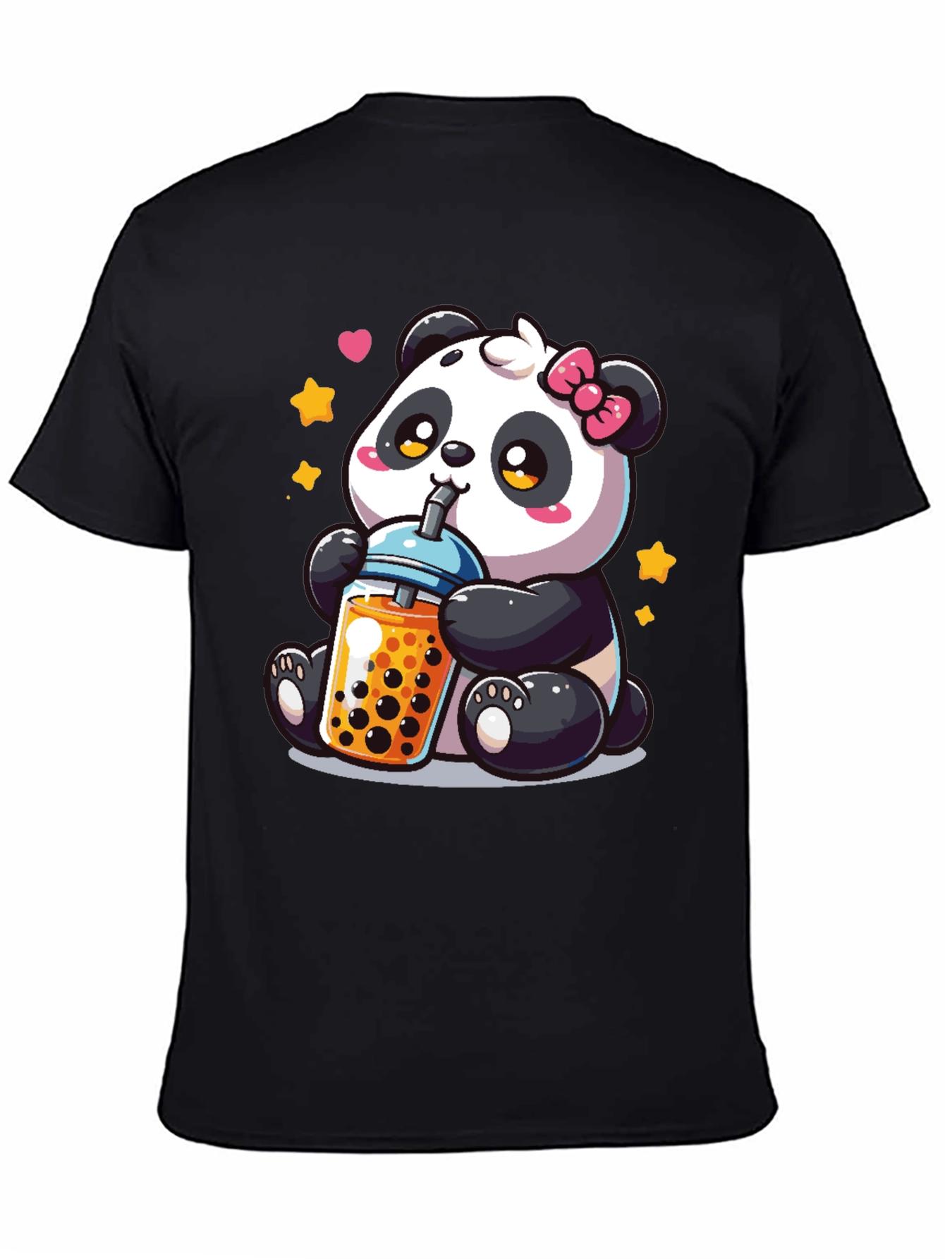 Cute Panda Boba Tea Graphic T-Shirt