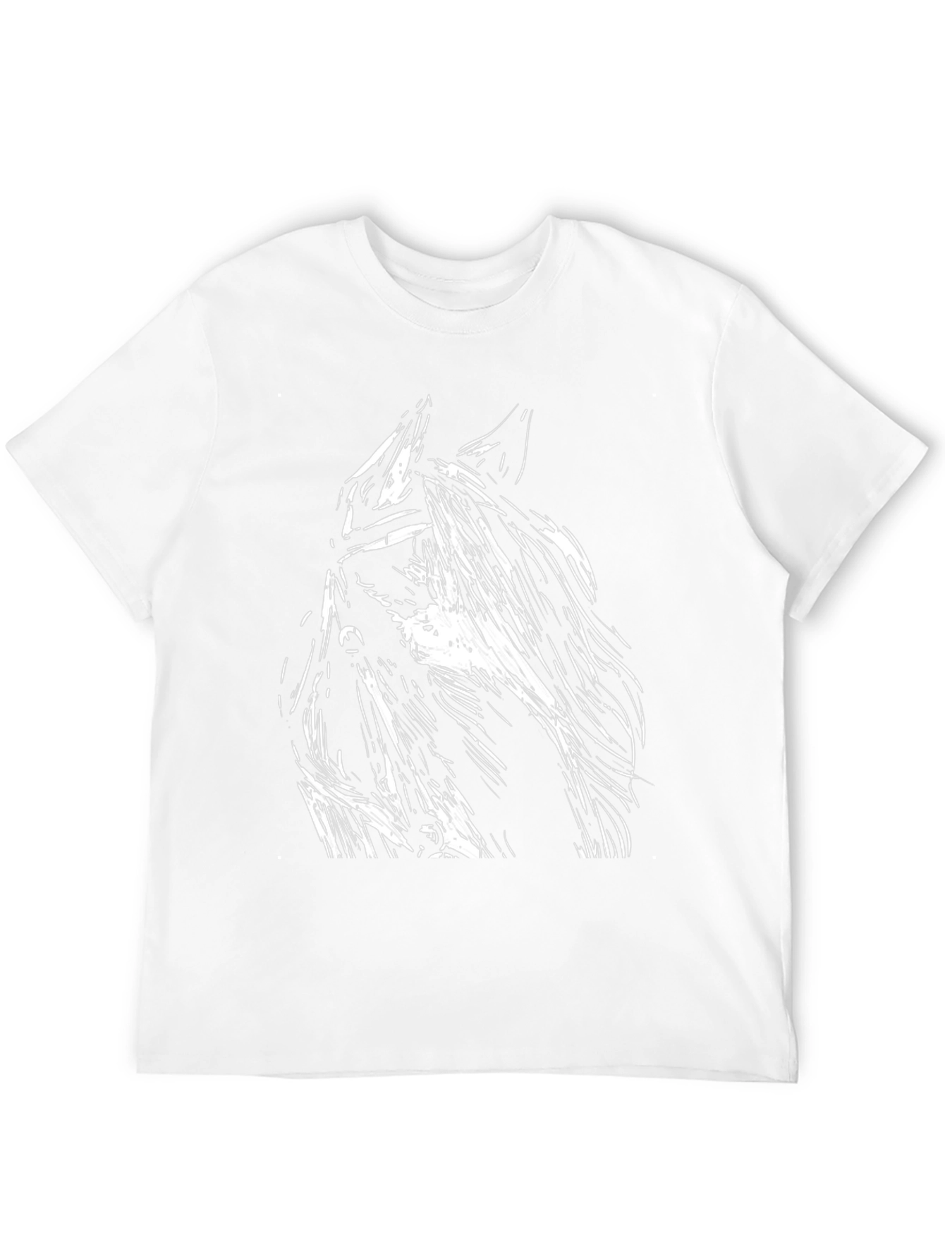 Black T-Shirt with Bold Horse Graphic