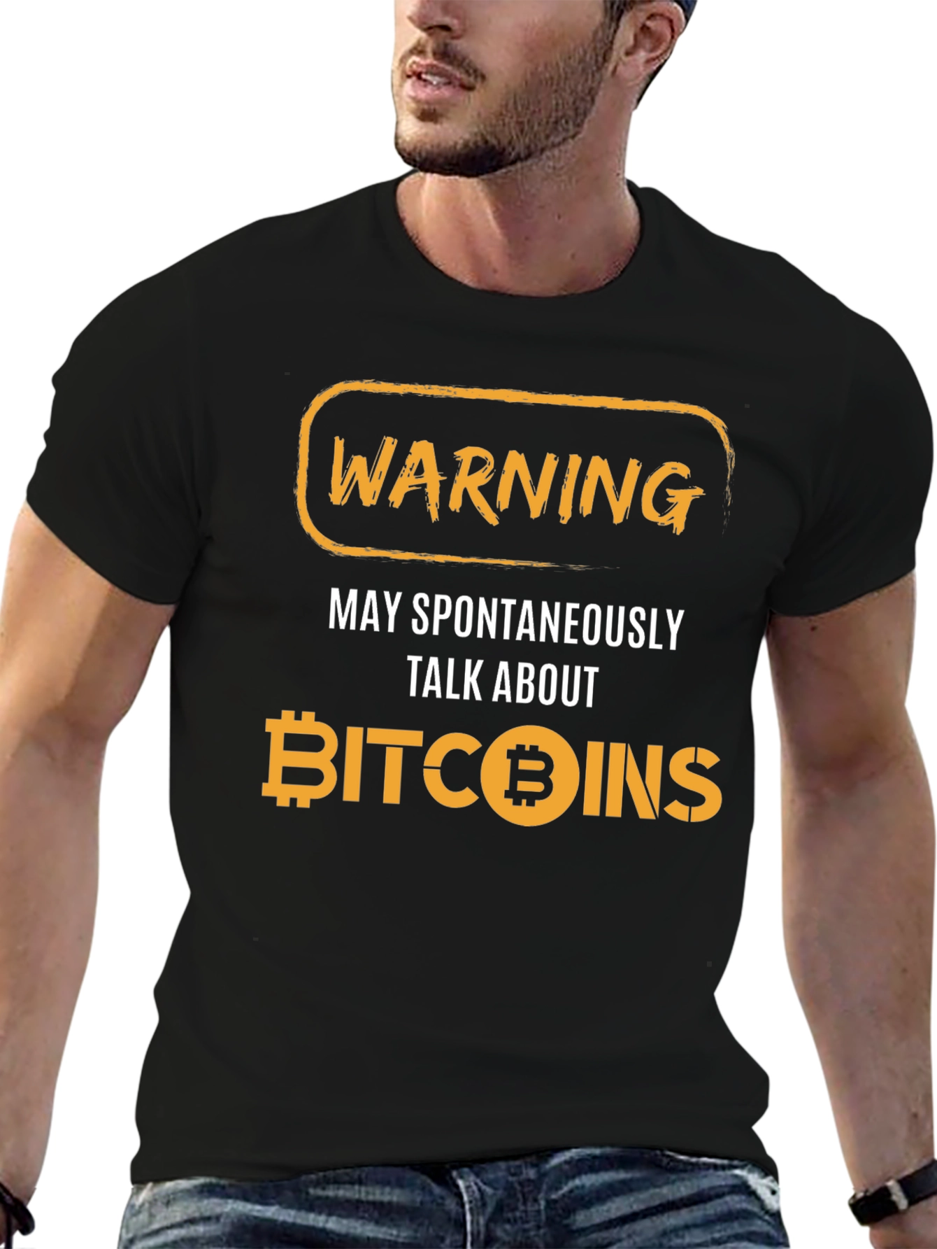 Warning May Spontaneously Talk About Bitcoins T-Shirt