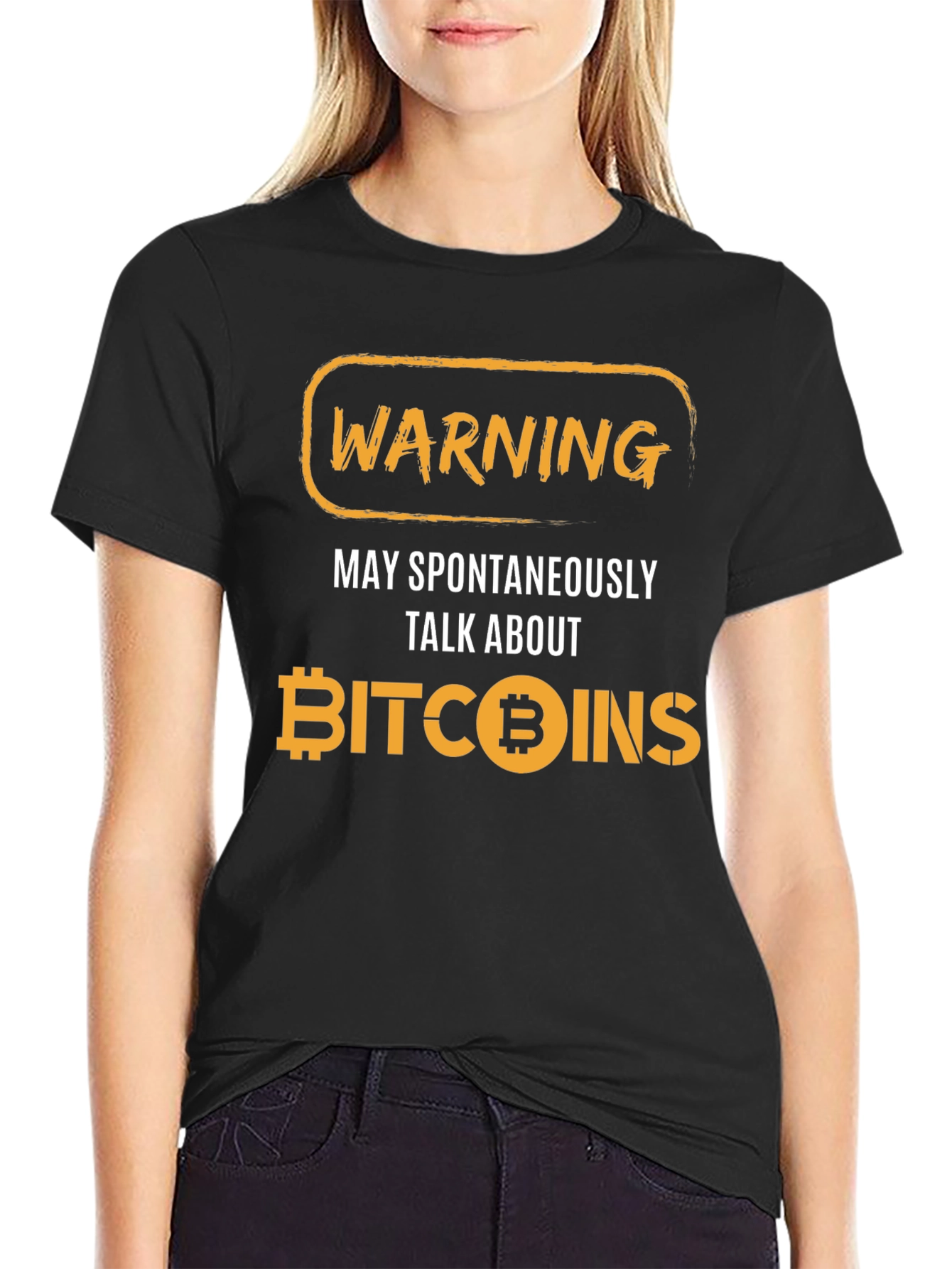 Warning May Spontaneously Talk About Bitcoins T-Shirt