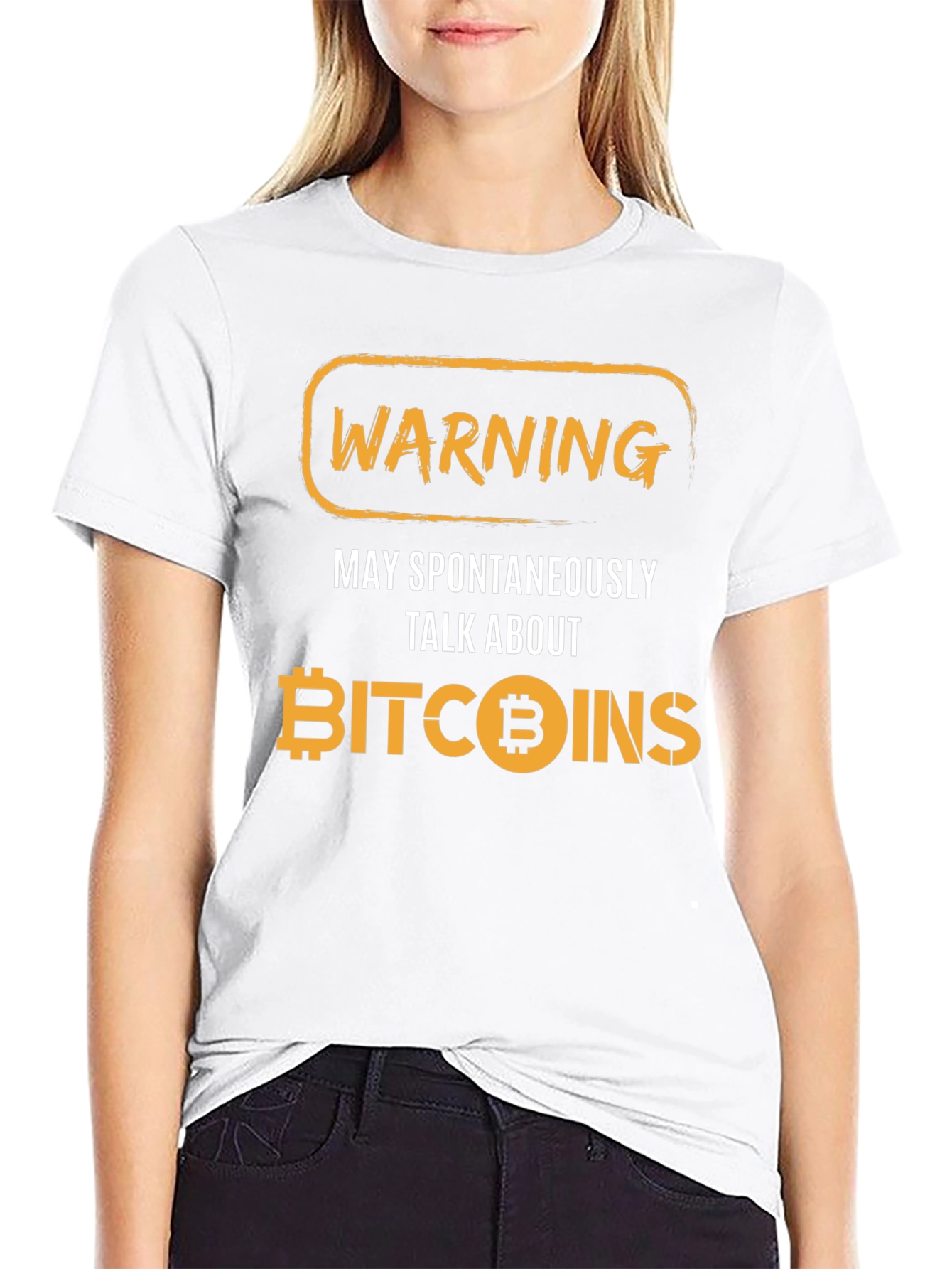 Warning May Spontaneously Talk About Bitcoins T-Shirt