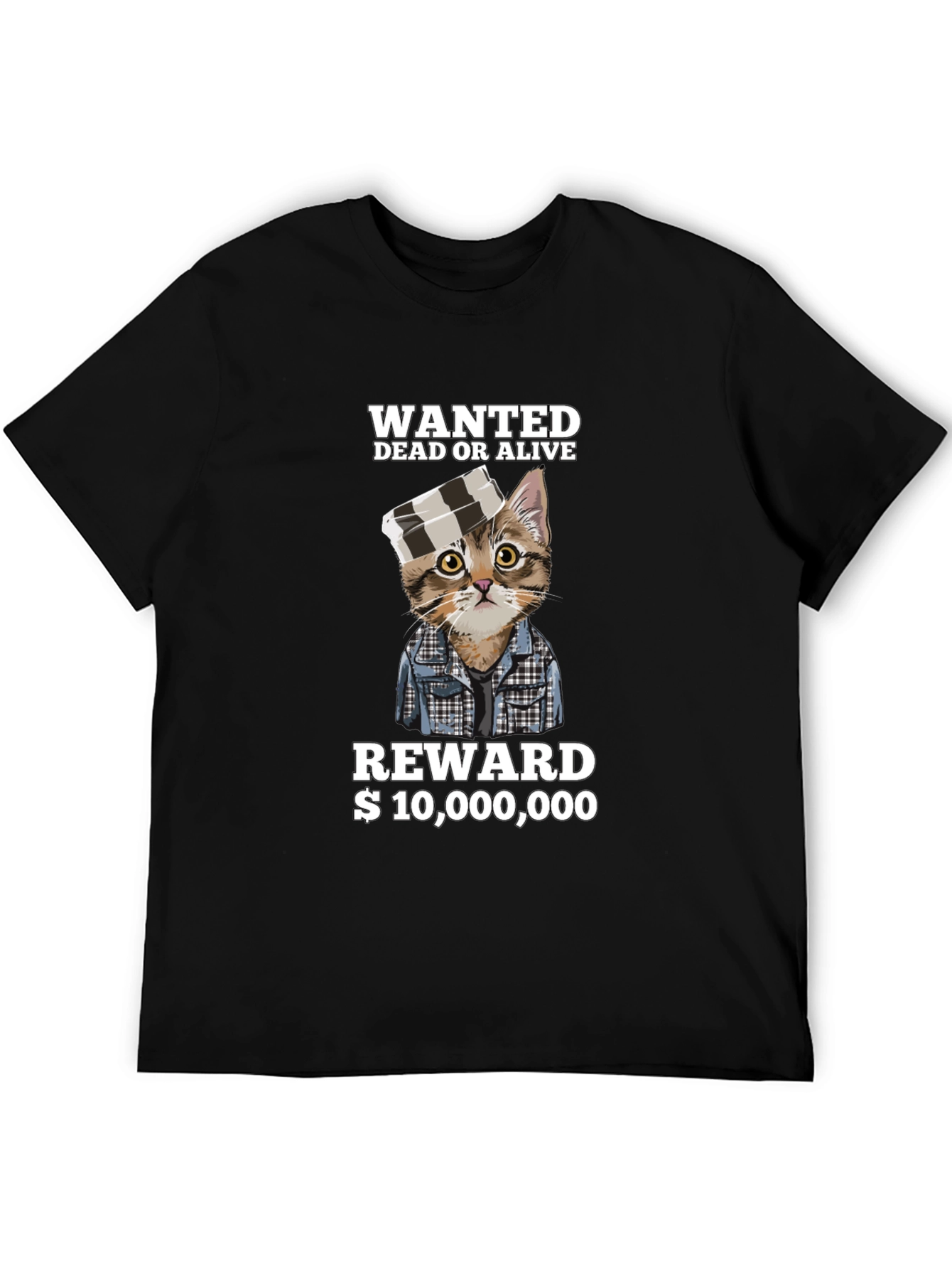 Wanted Cat T-Shirt - Dead or Alive