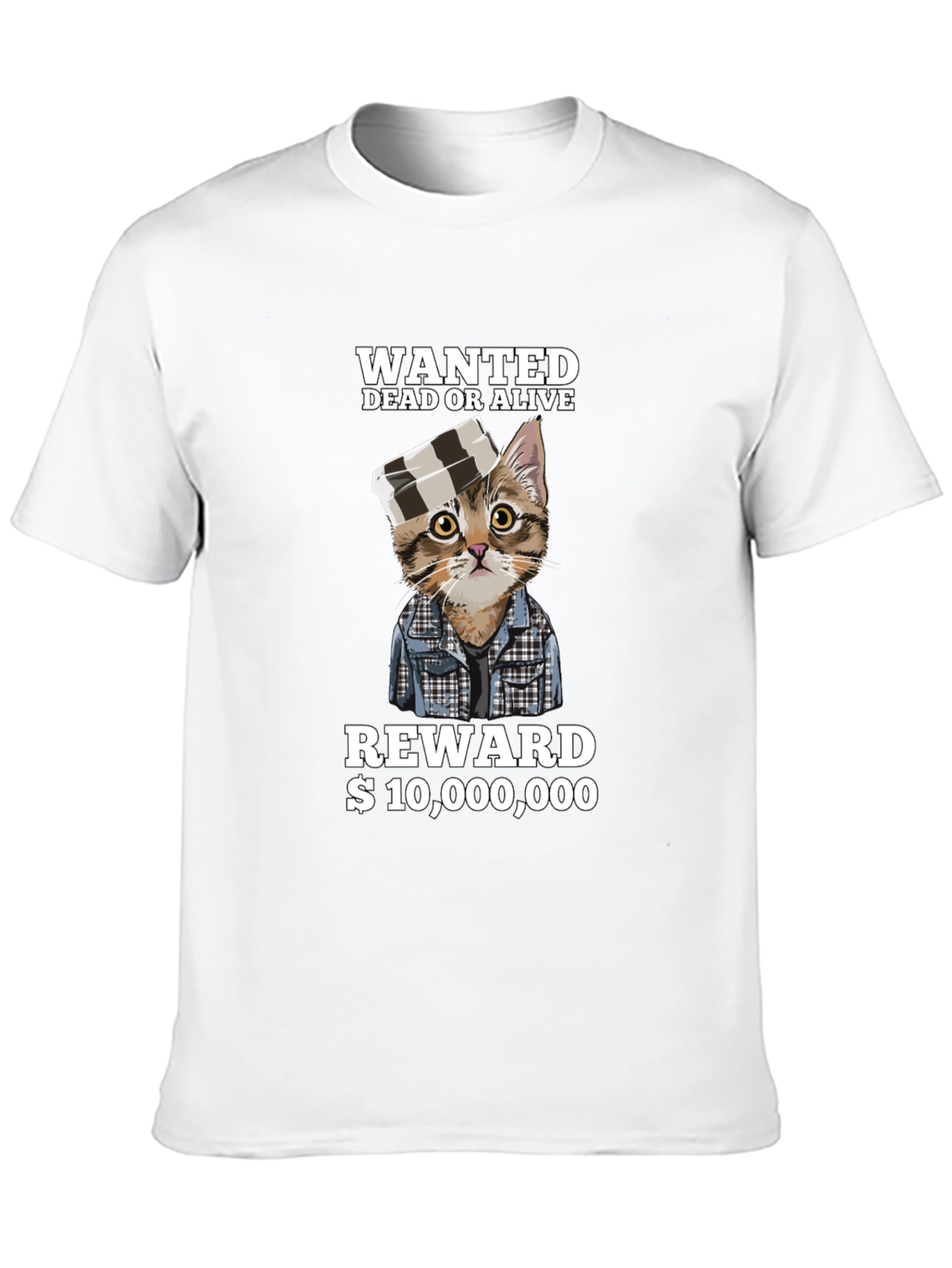 Wanted Cat T-Shirt - Dead or Alive
