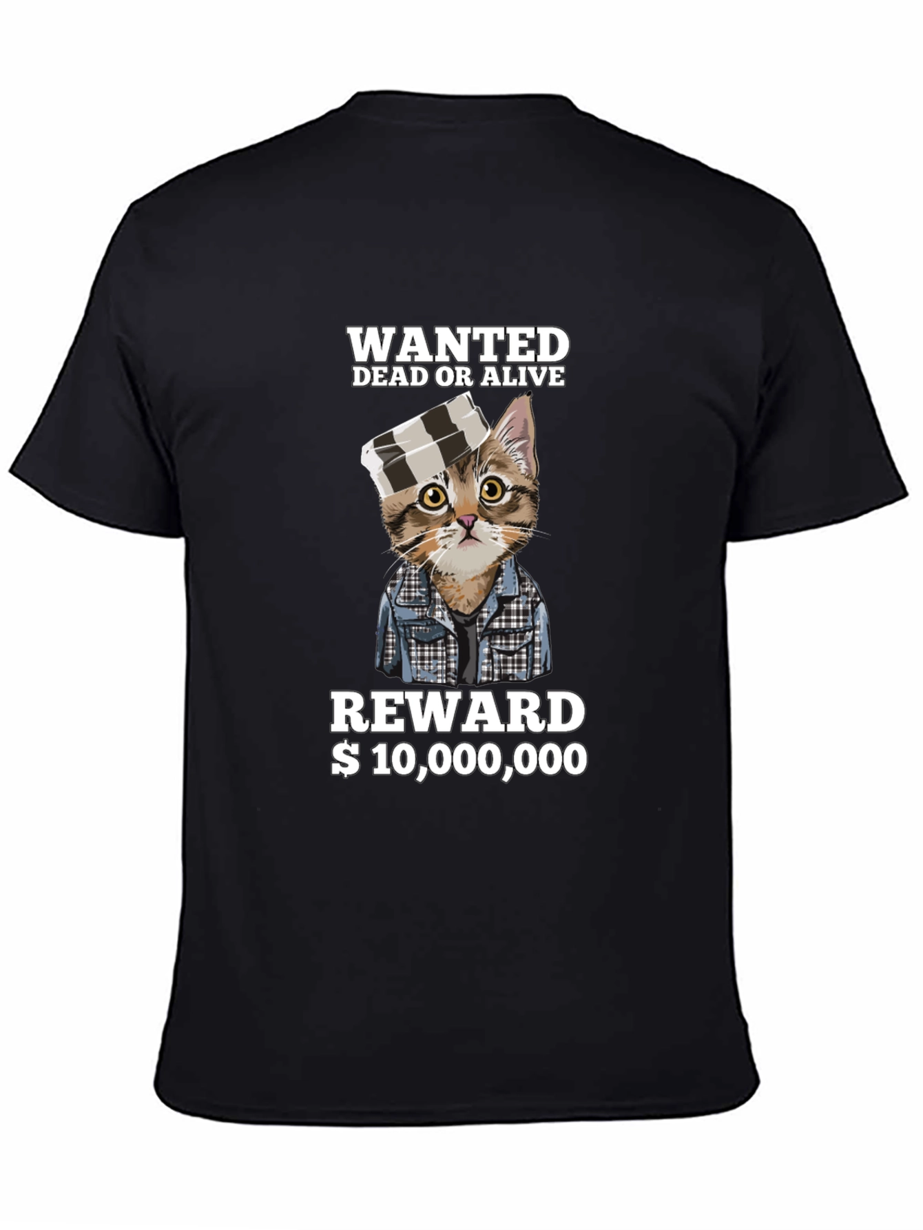 Wanted Cat T-Shirt - Dead or Alive