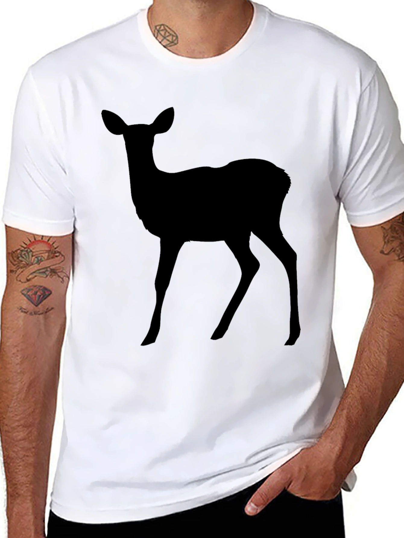 Deer Silhouette T-Shirt - Classic Style