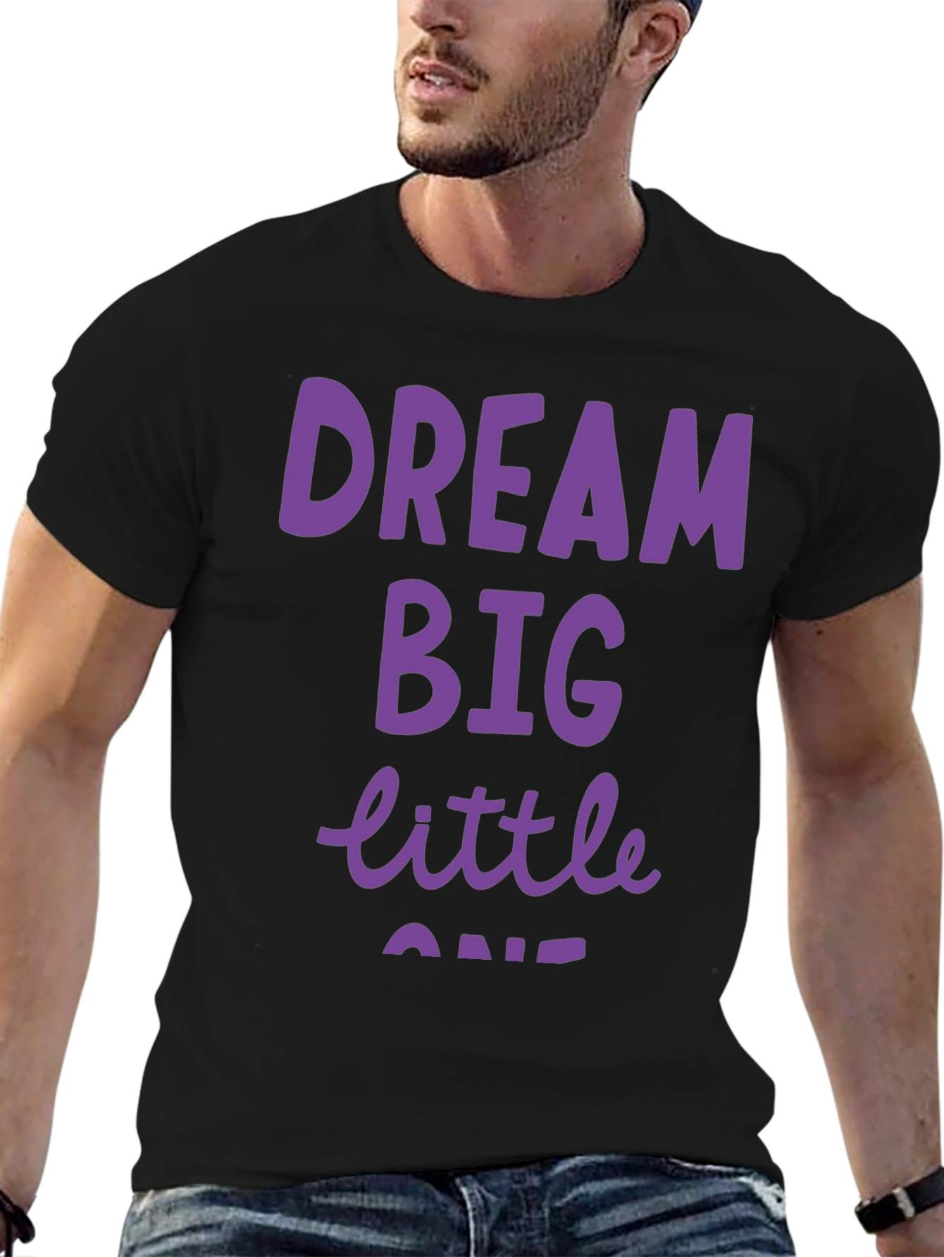 Dream Big Little One Black T-Shirt