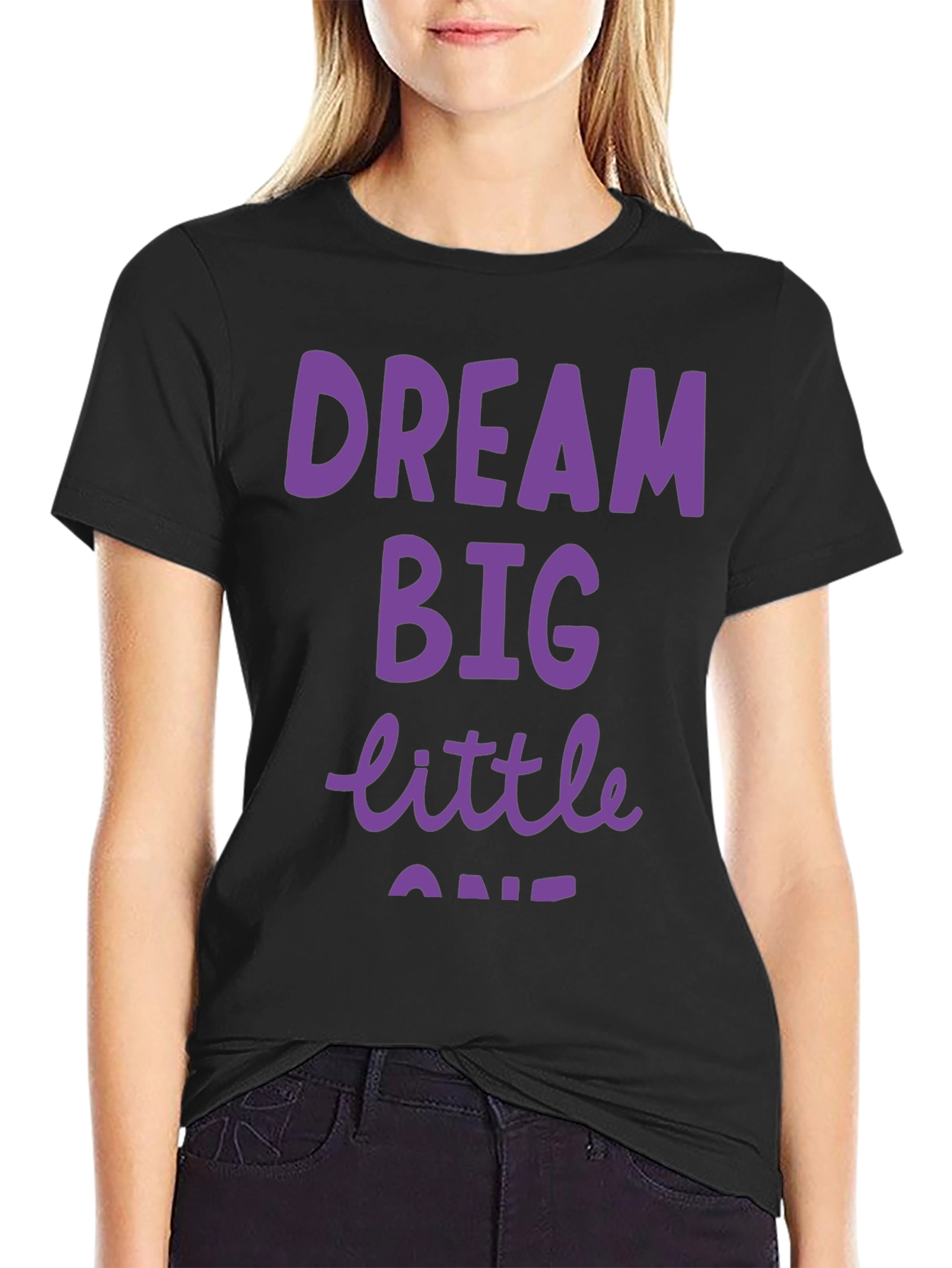 Dream Big Little One Black T-Shirt