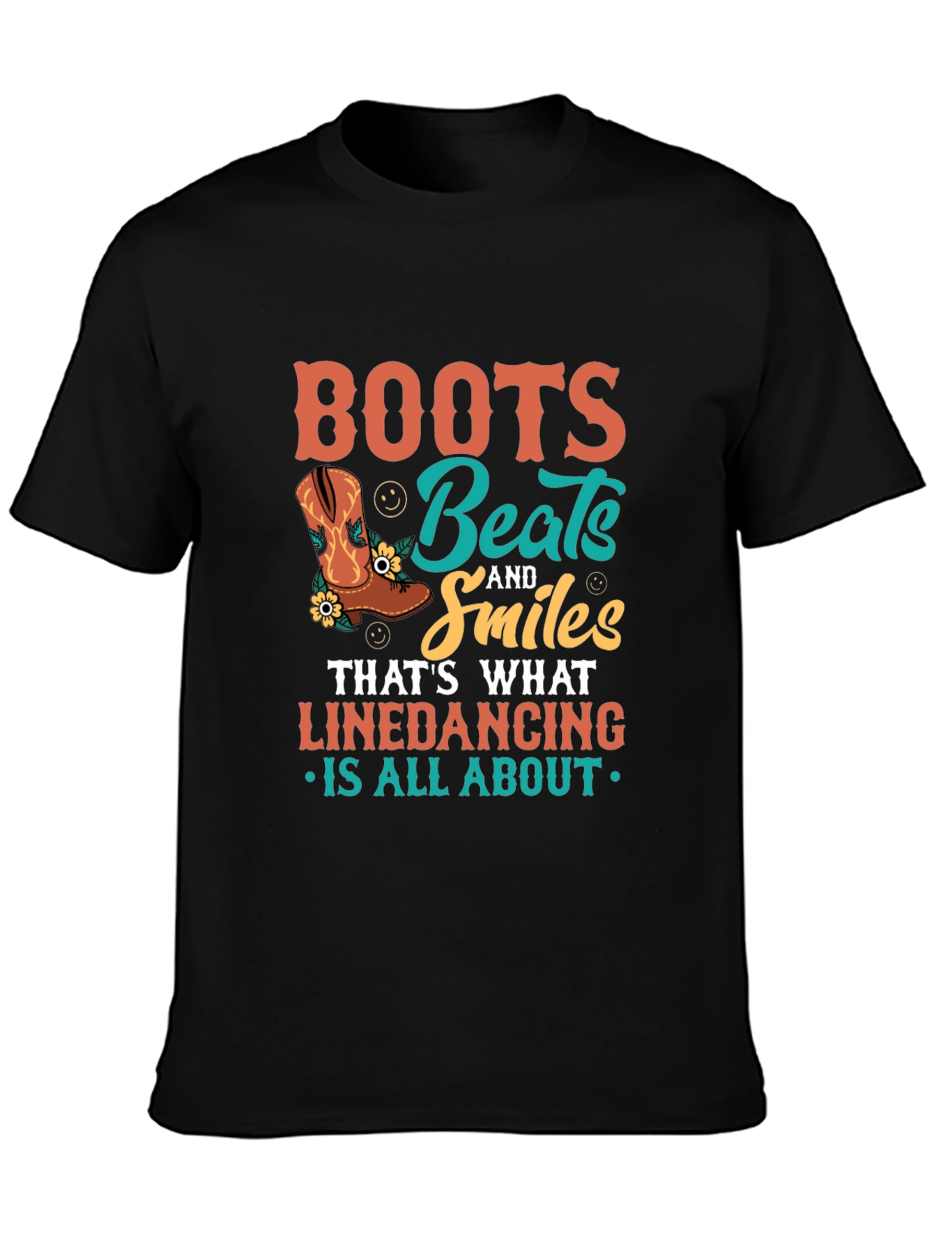 Boots Beats Smiles Linedancing T-Shirt