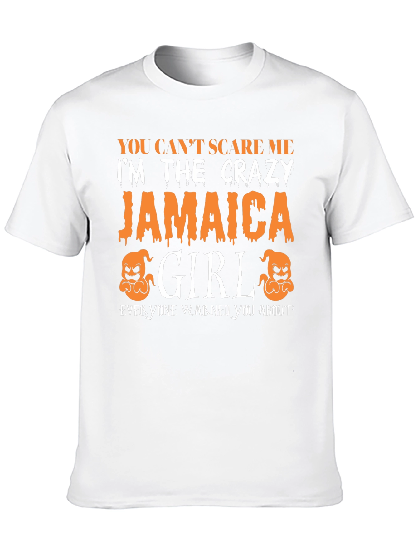 Crazy Jamaica Girl Graphic Tee - Halloween T-Shirt