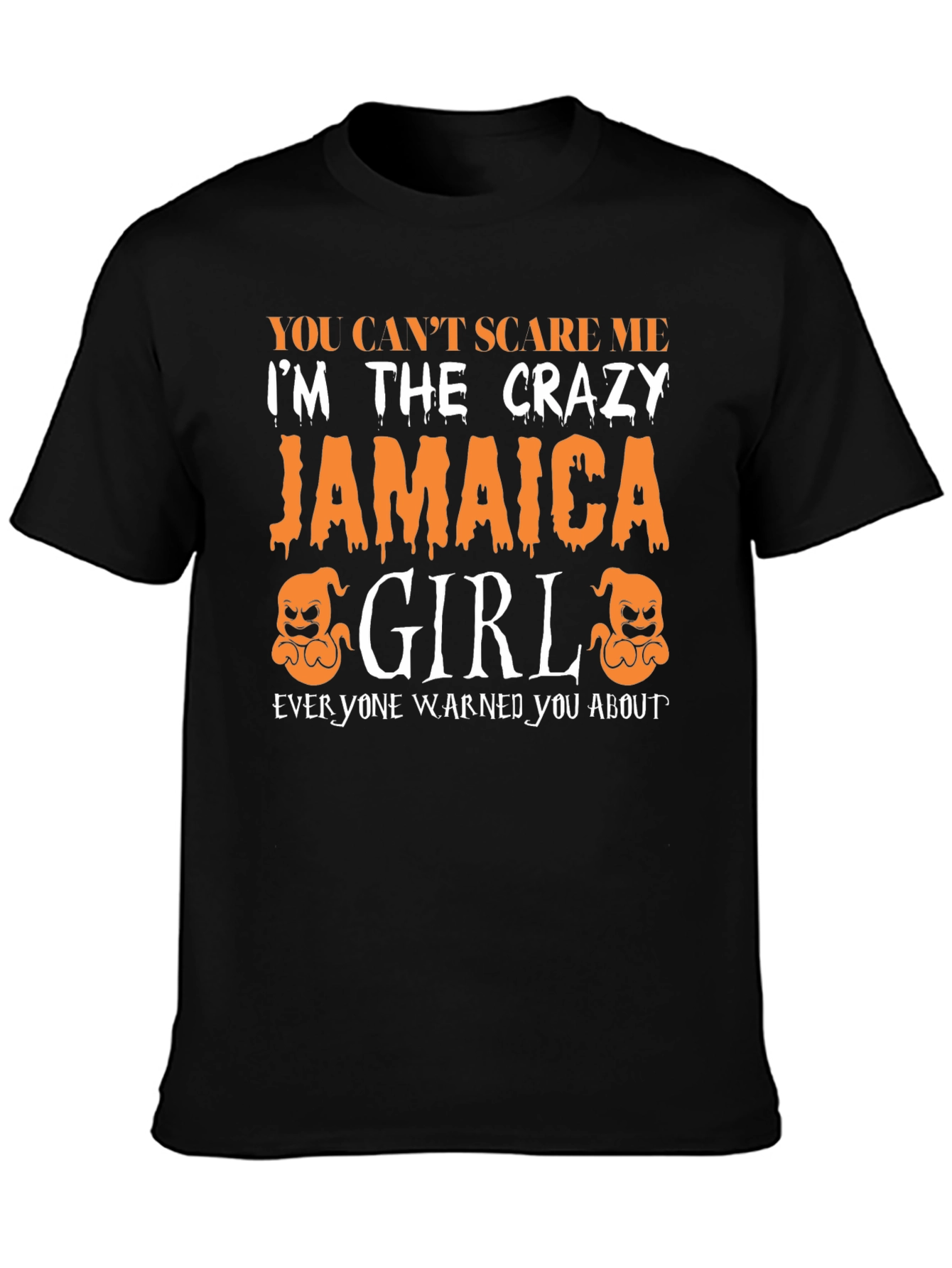 Crazy Jamaica Girl Graphic Tee - Halloween T-Shirt