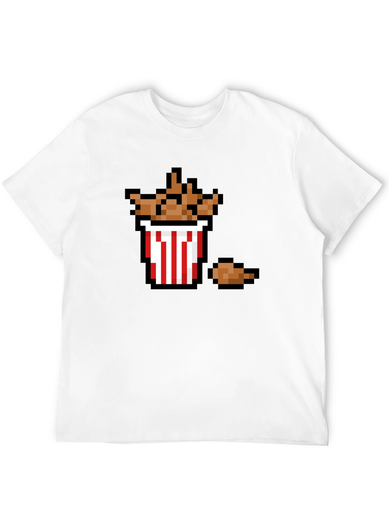 Pixel Fried Chicken T-Shirt - Funny Foodie Tee