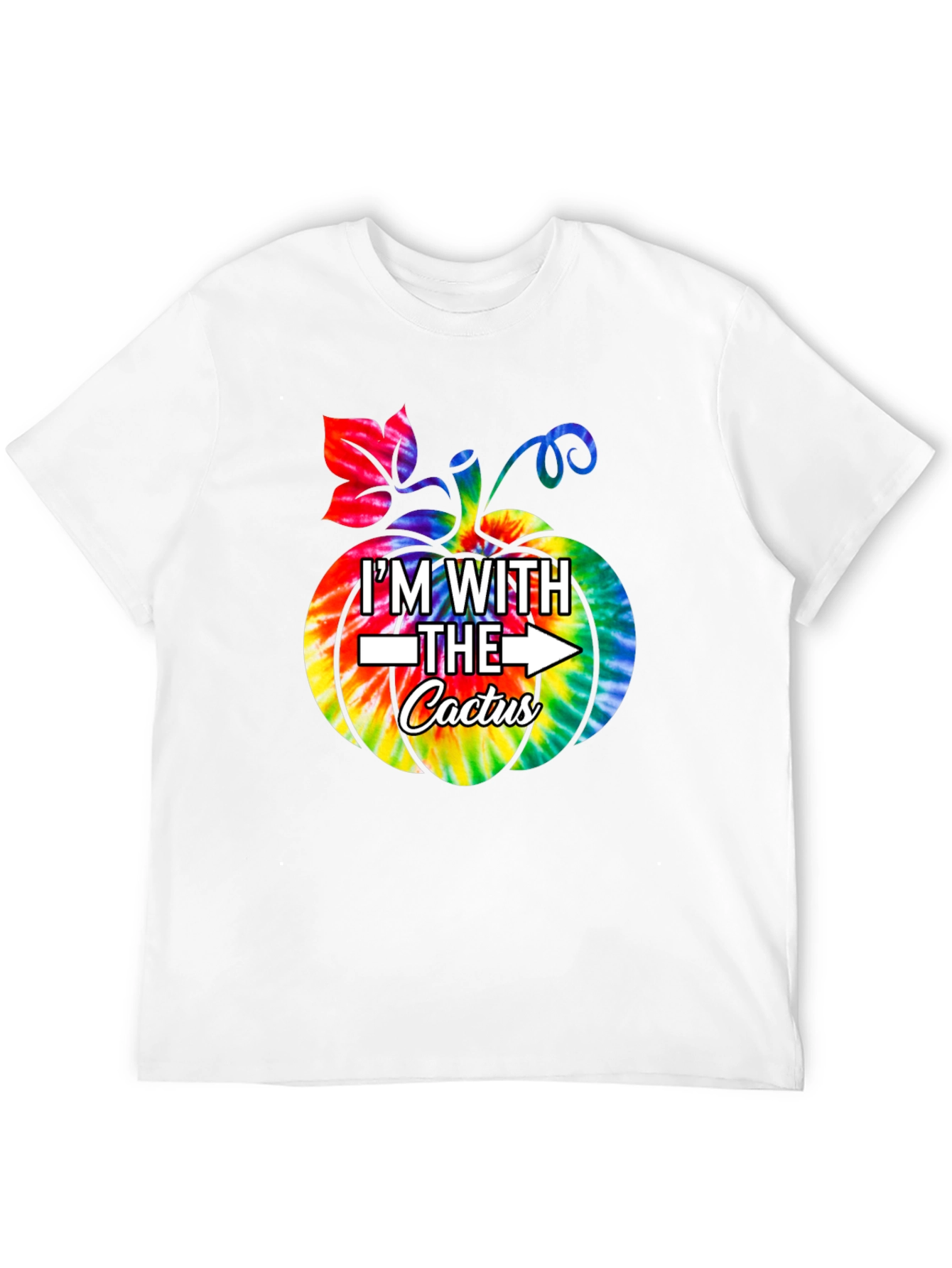 Im With The Cactus Pumpkin Tie-Dye T-Shirt