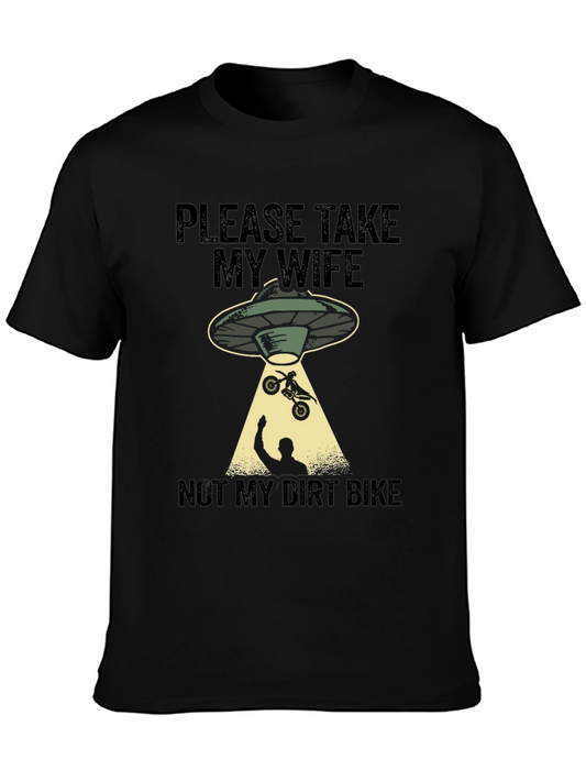 Funny Alien Abduction Dirt Bike T-Shirt