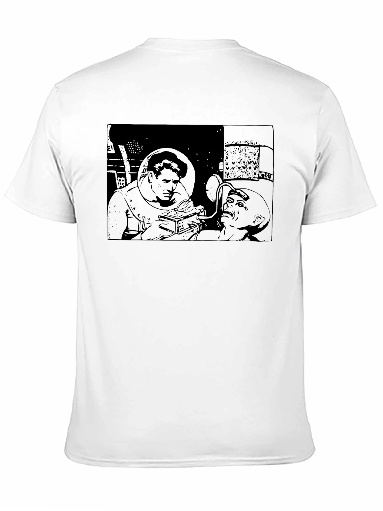 Retro Sci-Fi Graphic Tee - Black