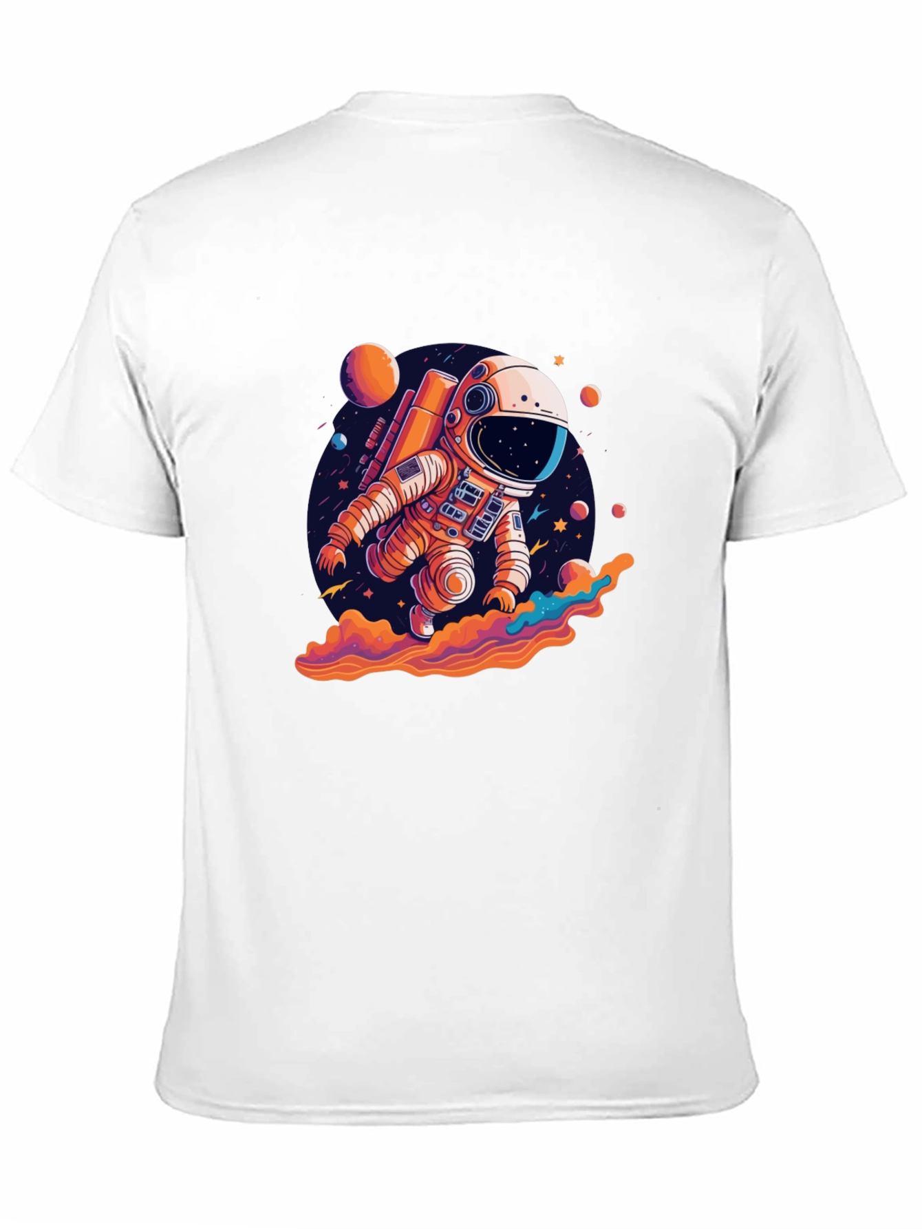 Astronaut in Space Black T-Shirt