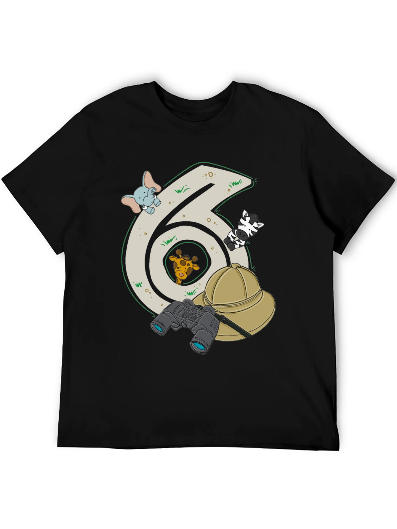 Safari Adventure Six Birthday T-Shirt
