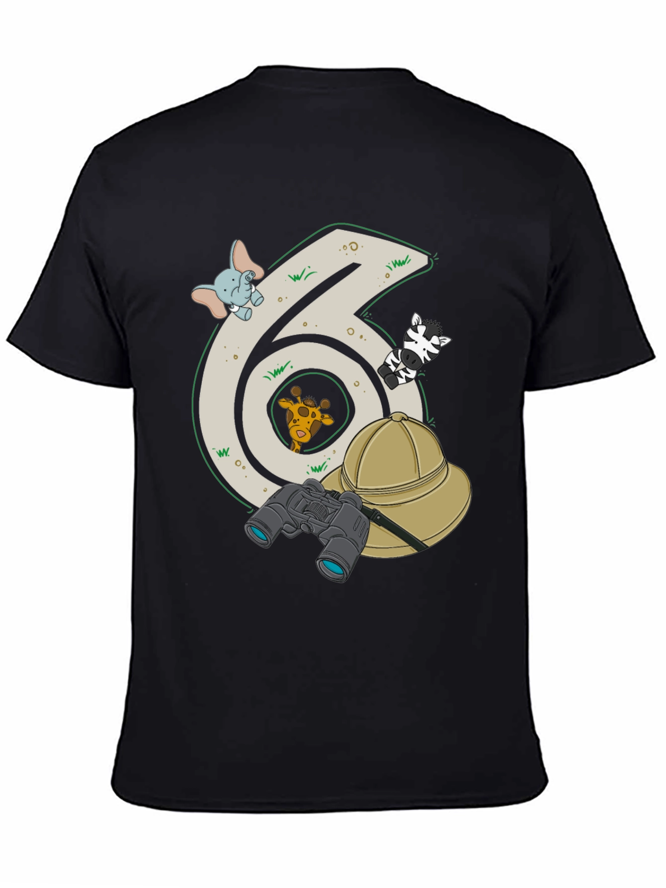 Safari Adventure Six Birthday T-Shirt