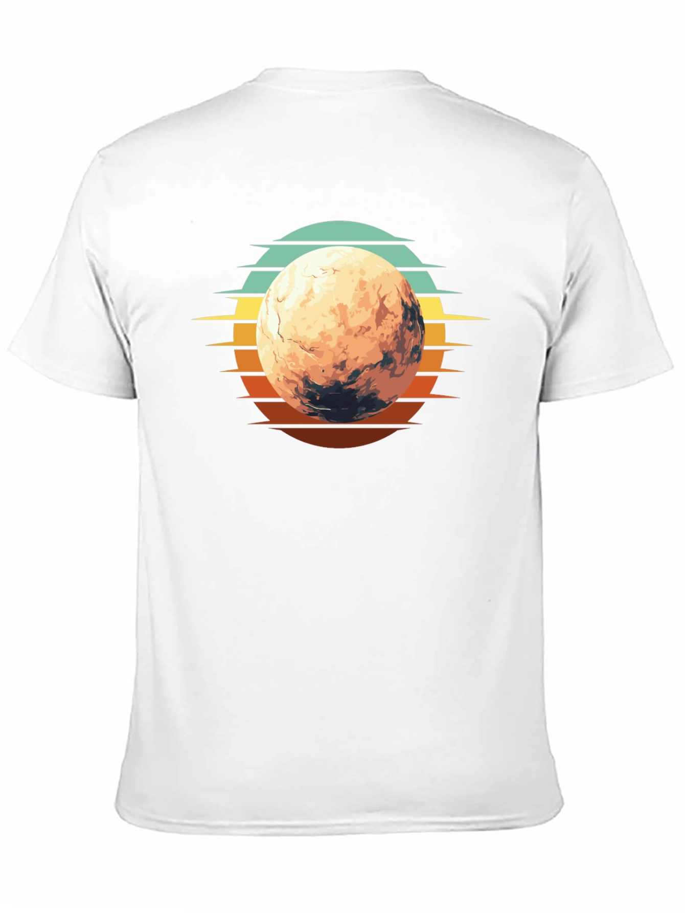 Retro Mars Graphic T-Shirt - Black Cotton Blend