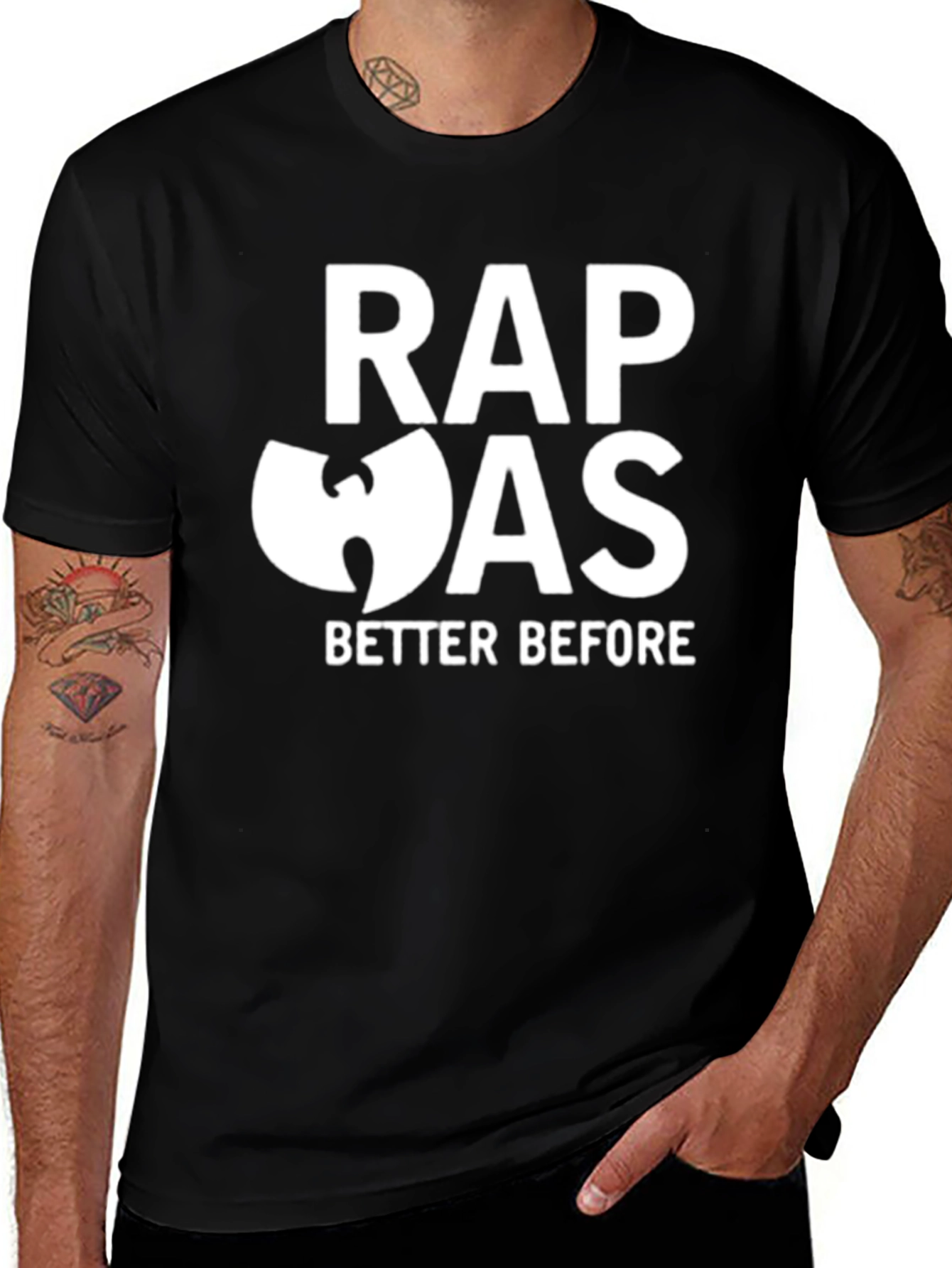 Rap Was Better Before Black Graphic Tee