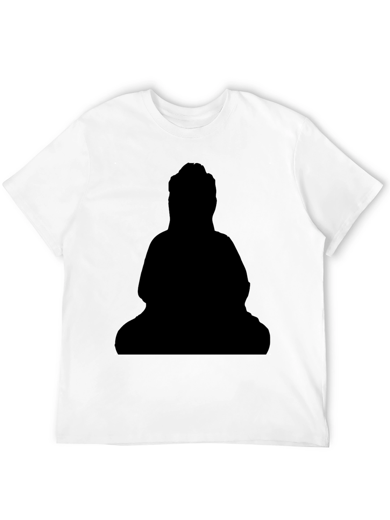 Black Buddha Silhouette T-Shirt - Classic Style