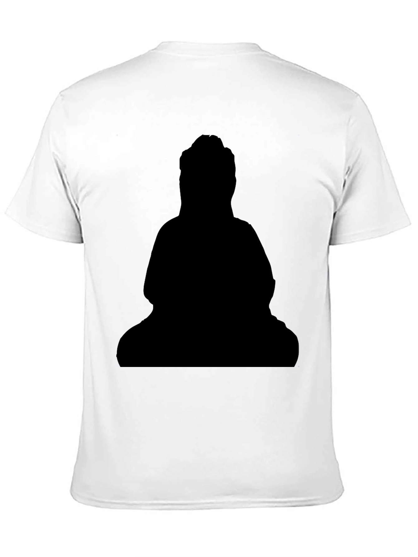 Black Buddha Silhouette T-Shirt - Classic Style
