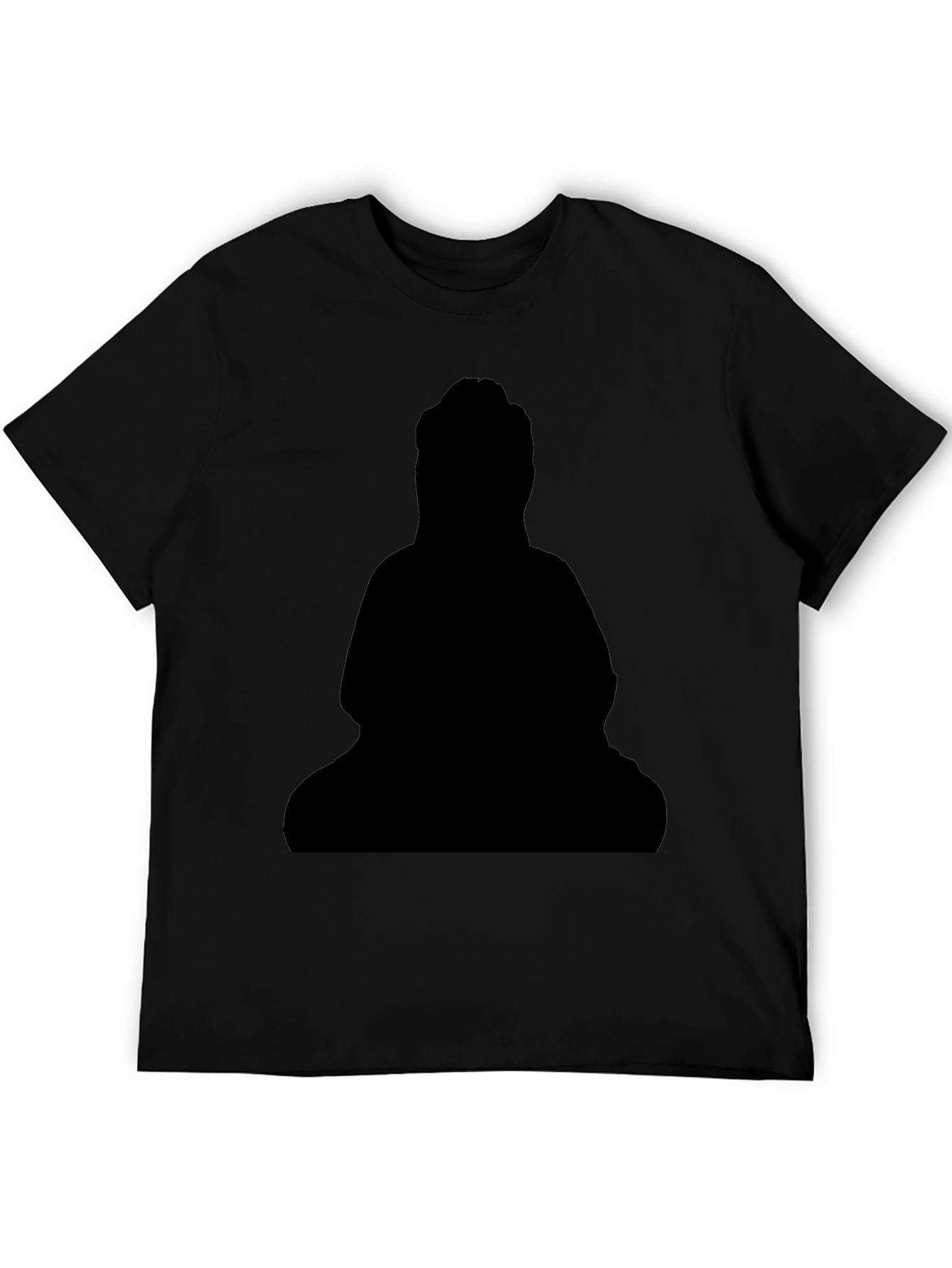 Black Buddha Silhouette T-Shirt - Classic Style