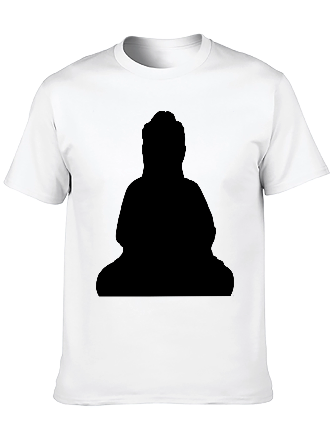 Black Buddha Silhouette T-Shirt - Classic Style