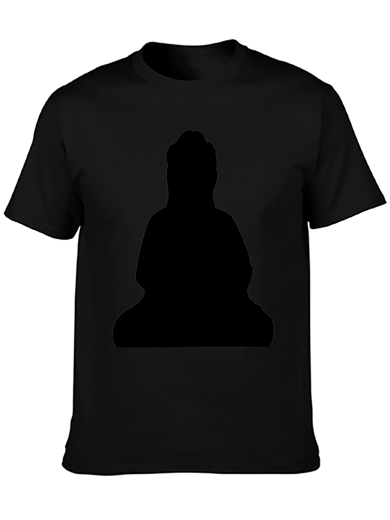 Black Buddha Silhouette T-Shirt - Classic Style
