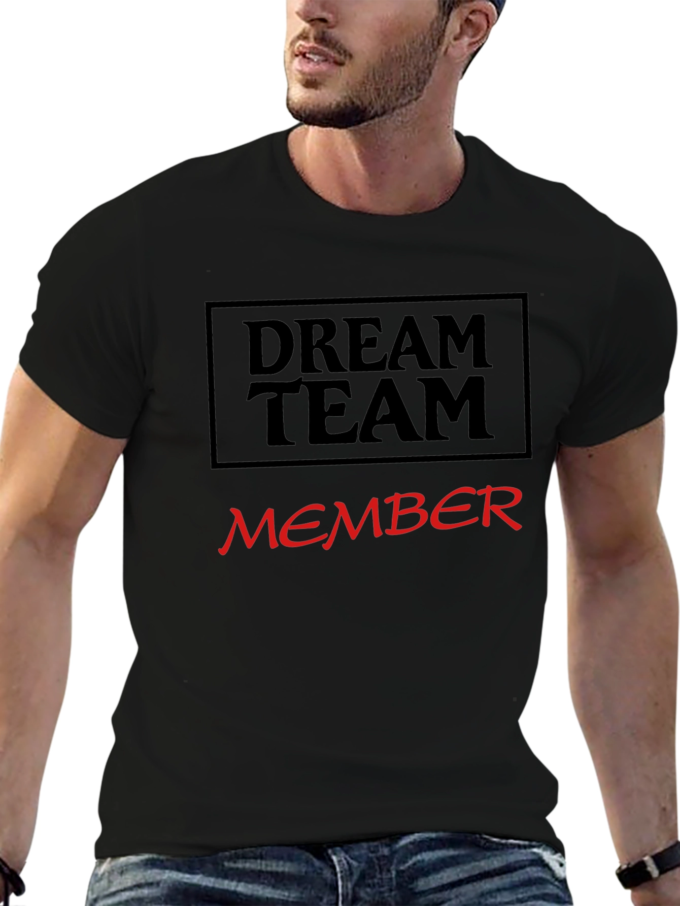 Dream Team Member Graphic T-Shirt - Black