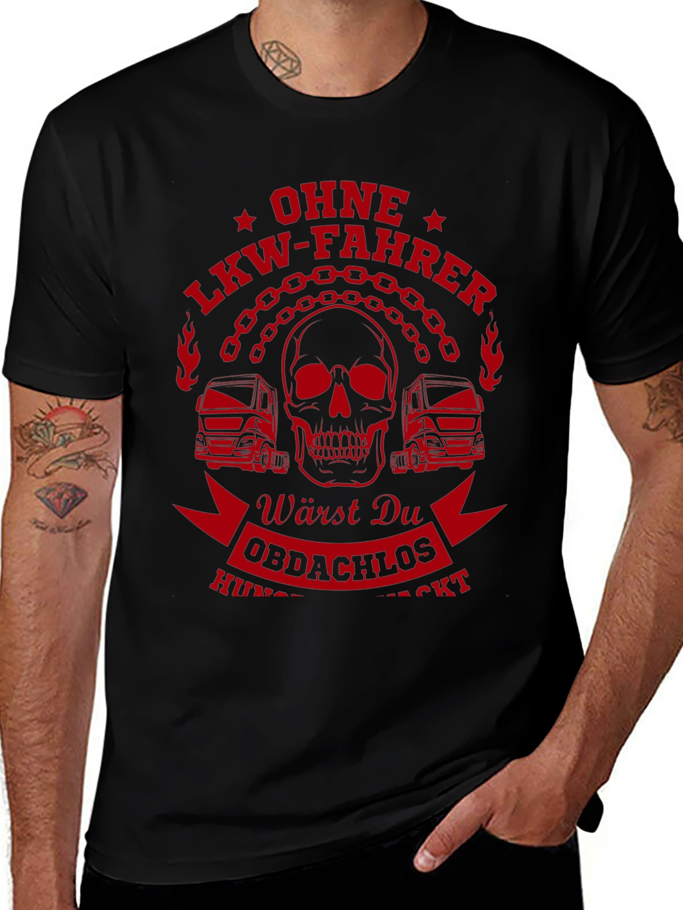Truck Driver T-Shirt - Ohne LKW-Fahrer